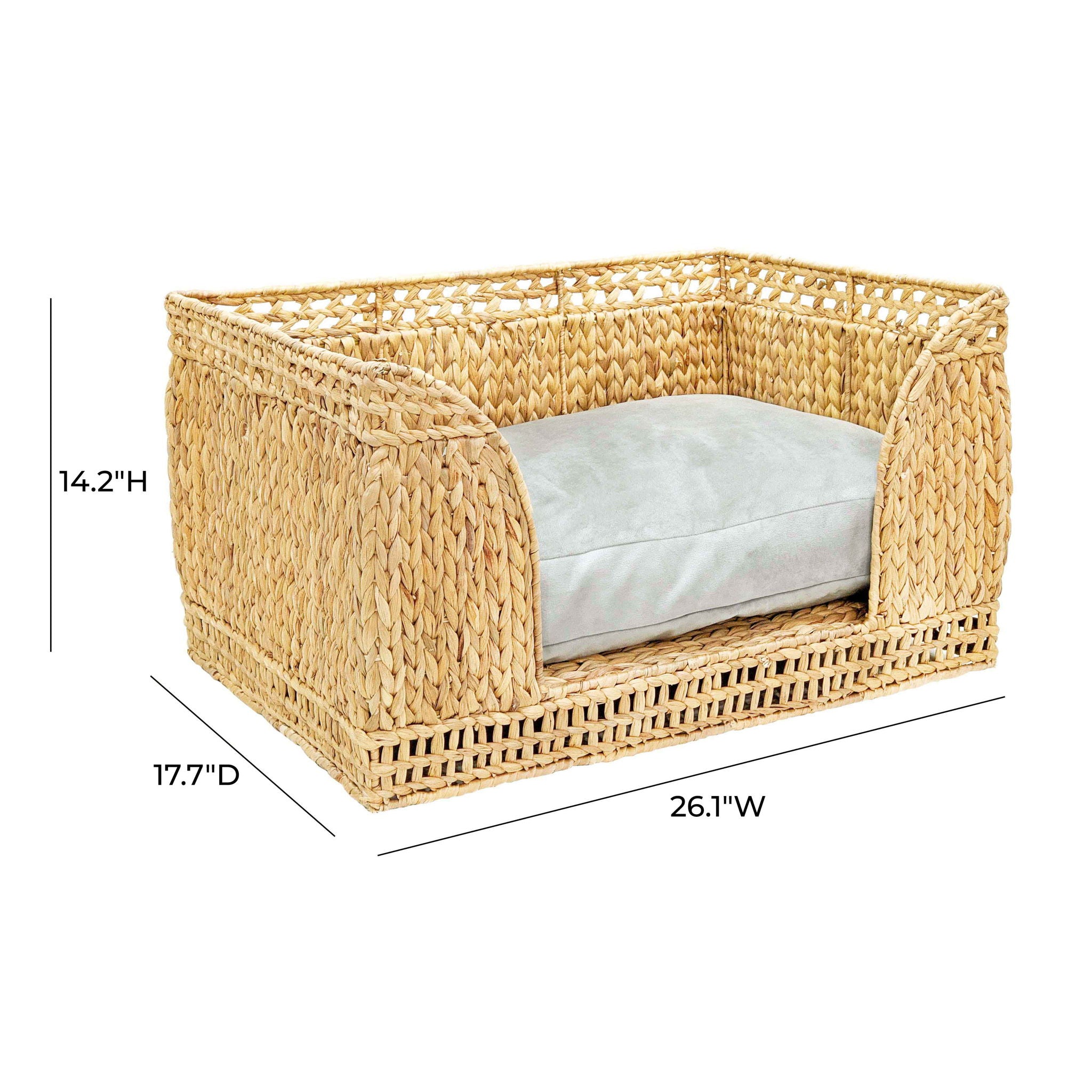 Milou - Rattan Small Pet Bed - Natural