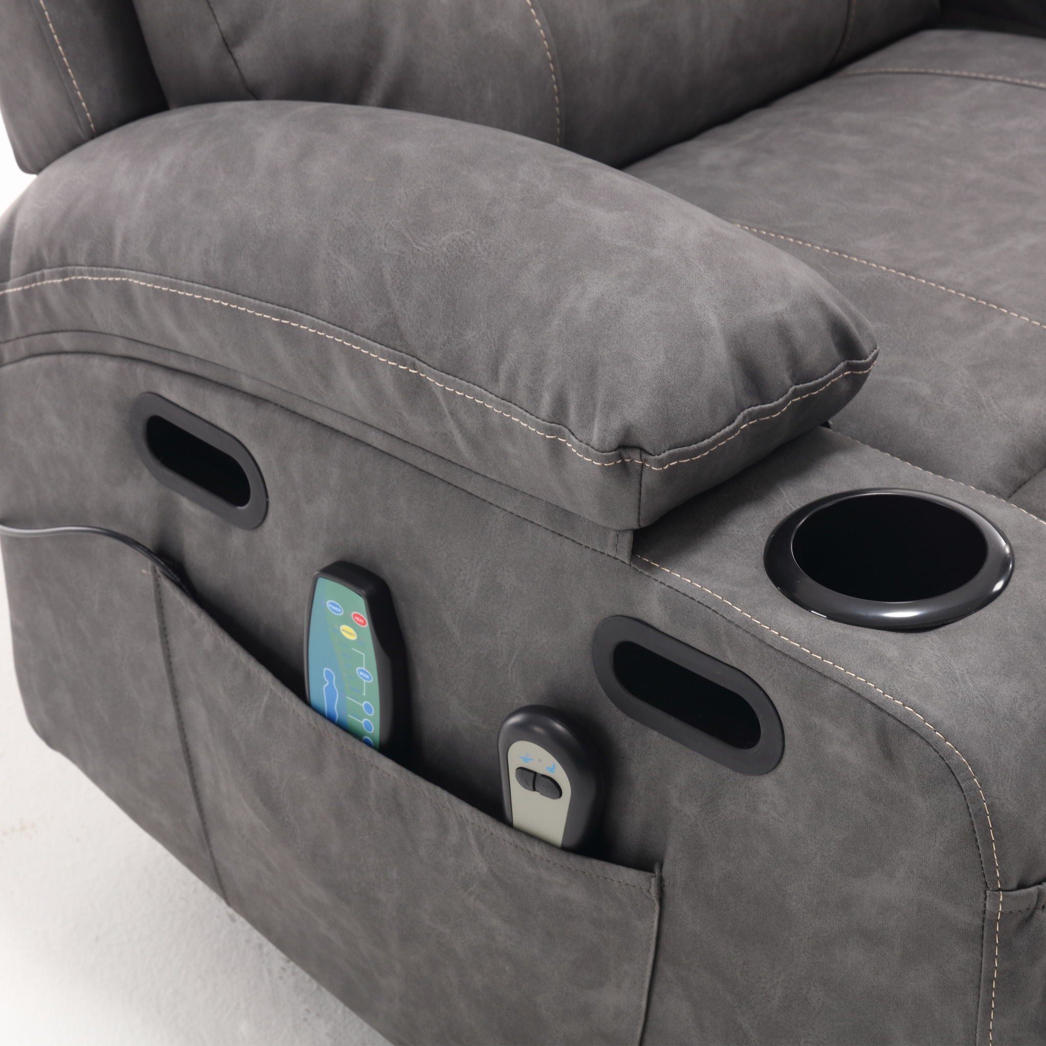 Cozy Electric Power Lift Recliner Chair Sofa For Elderly With Vibration Massage And Lumbar Heat