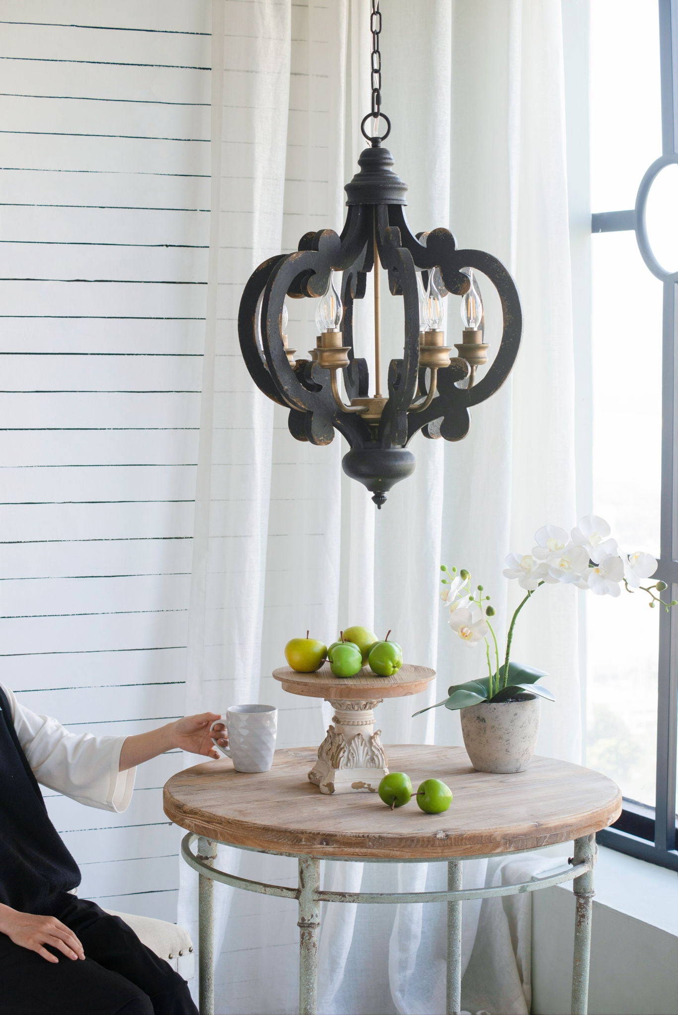 Cake Stand, Wood Cake Plate With Magnesium Base - Cream / Brown - Best Buy Furniture