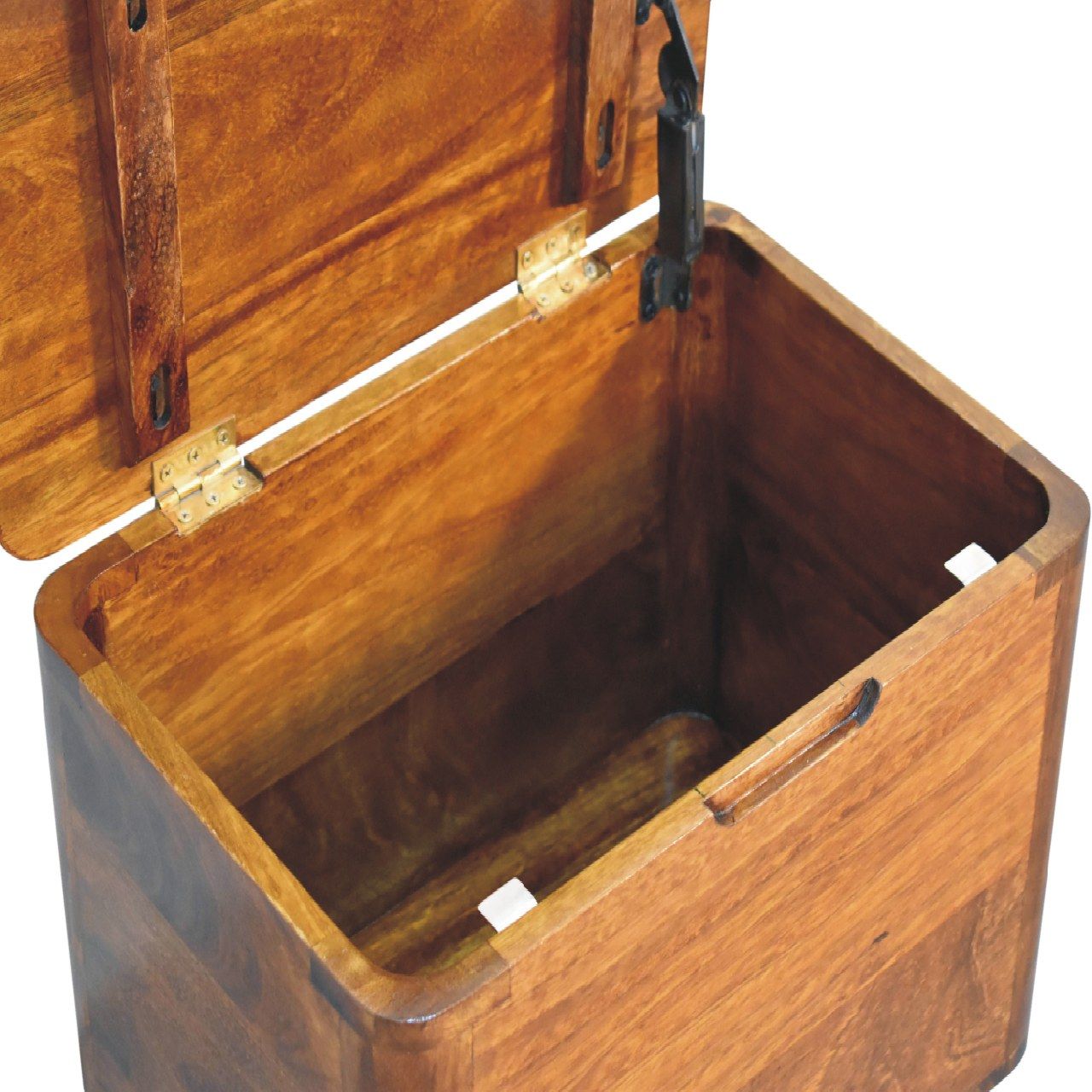Lid Up Storage Stool - Brown