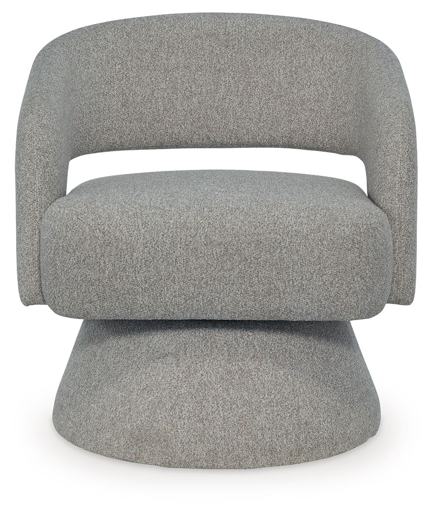Nashkins - Swivel Accent Chair - Pebble - Best Buy Furniture