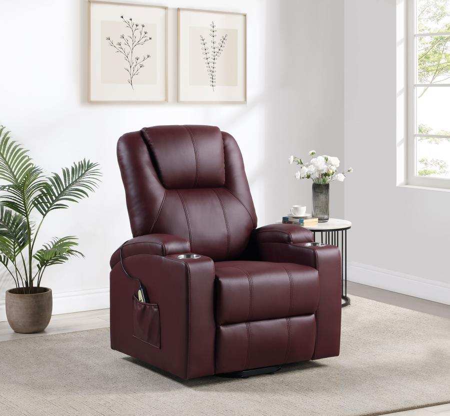 Armstrong - Upholstered Power Lift Massage Recliner