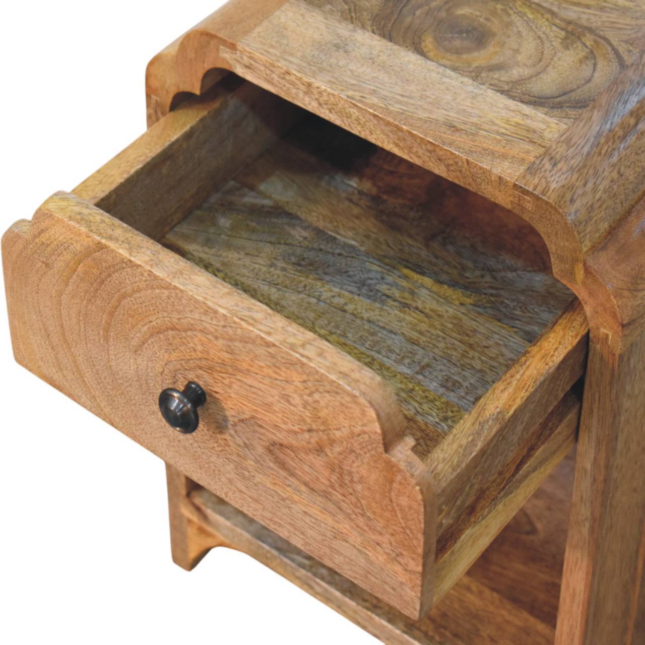 Newton - Mini Nightstand With A Drawer And Open Shelf