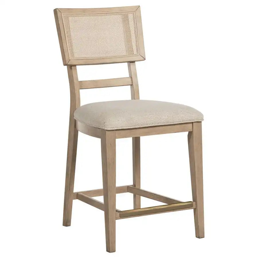 Kailani - Radio Weave Cane Counter Dining Side Chair (Set of 2) - Beige Oak - Best Buy Furniture