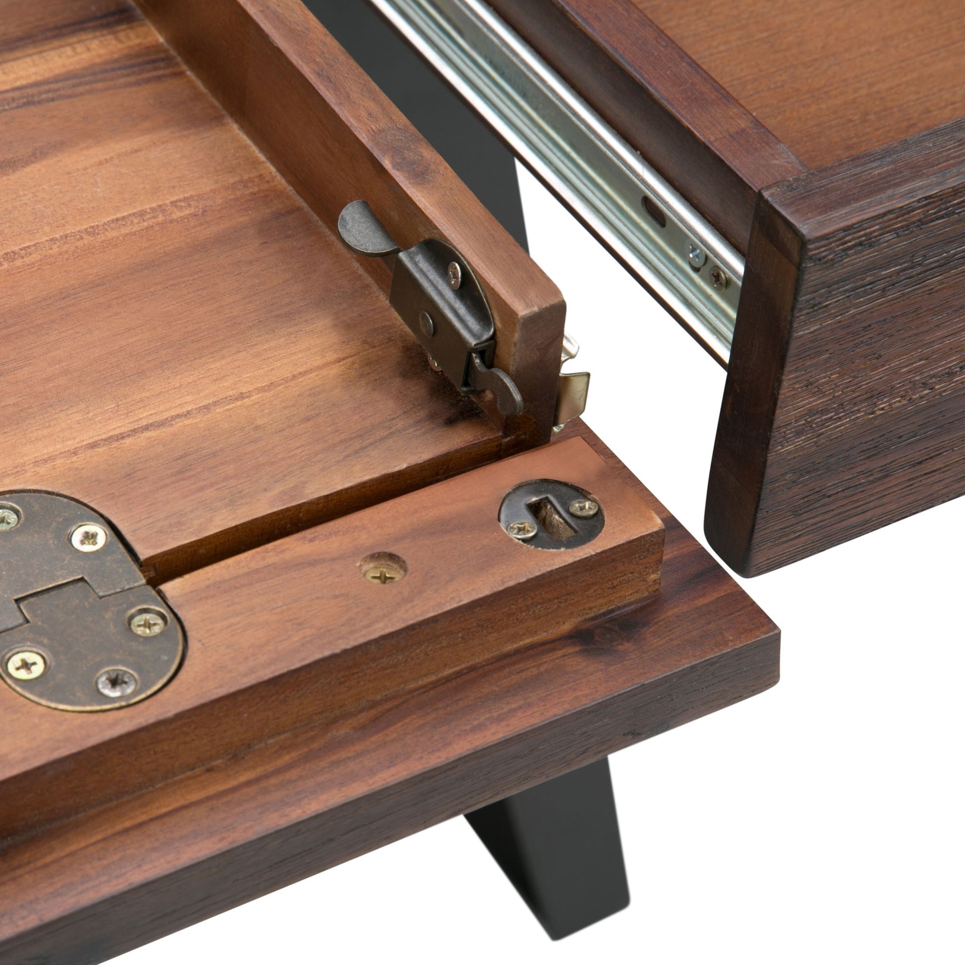 Lowry - Desk - Distressed Charcoal Brown - Best Buy Furniture