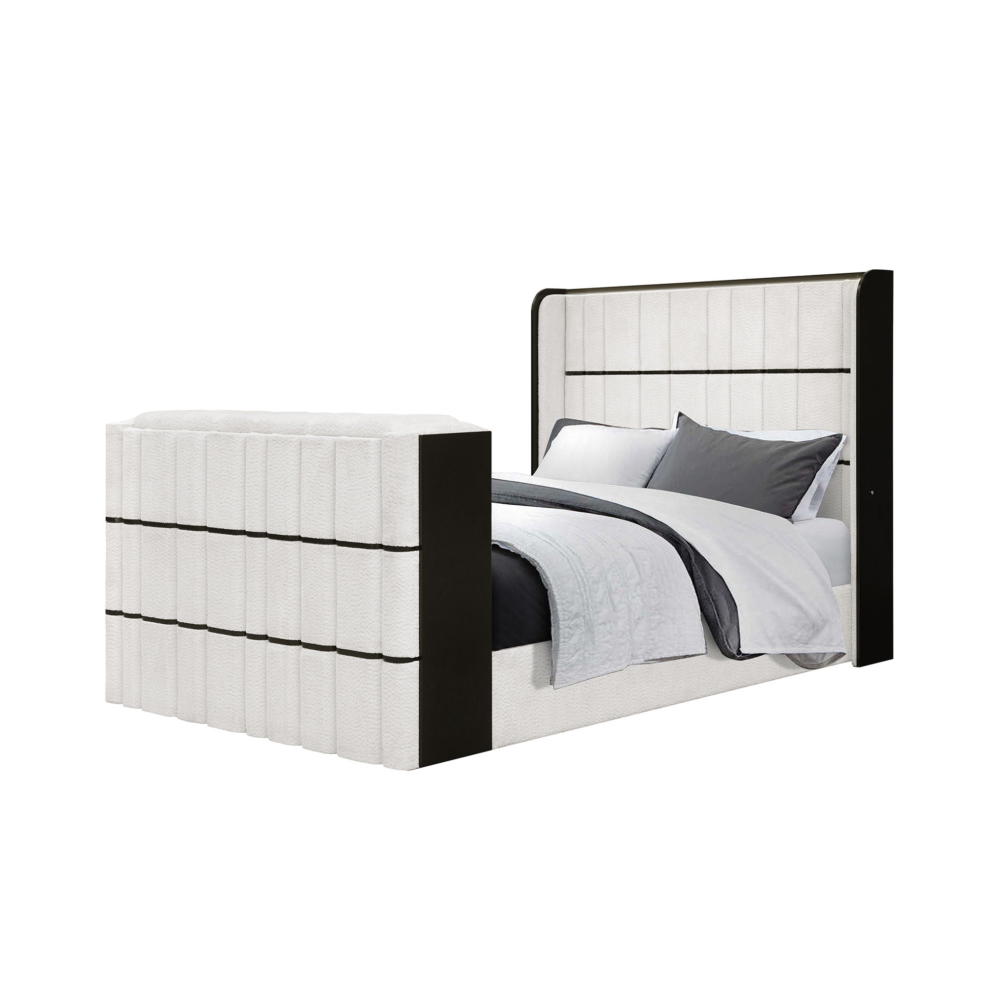 Isaiah - Bed With TV Lift-LED Speakers And Fireplace - Best Buy Furniture