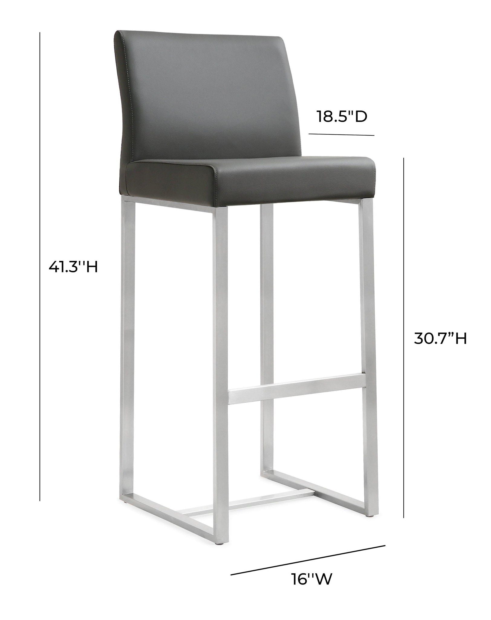 Denmark - Stainless Steel Barstool (Set of 2)