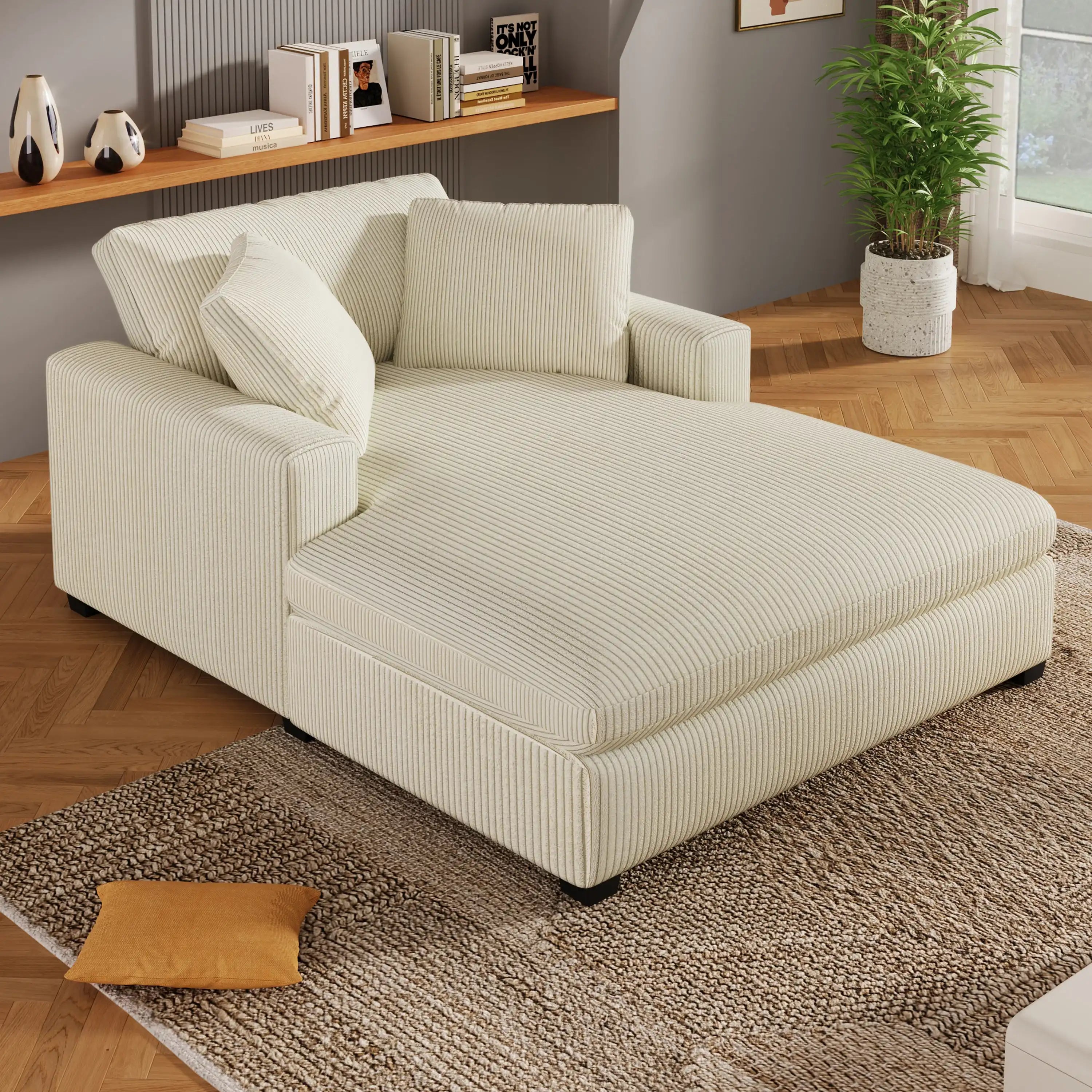 Mirod Oversized Chaise Lounge Chair - Classic Design, Soft Fabric
