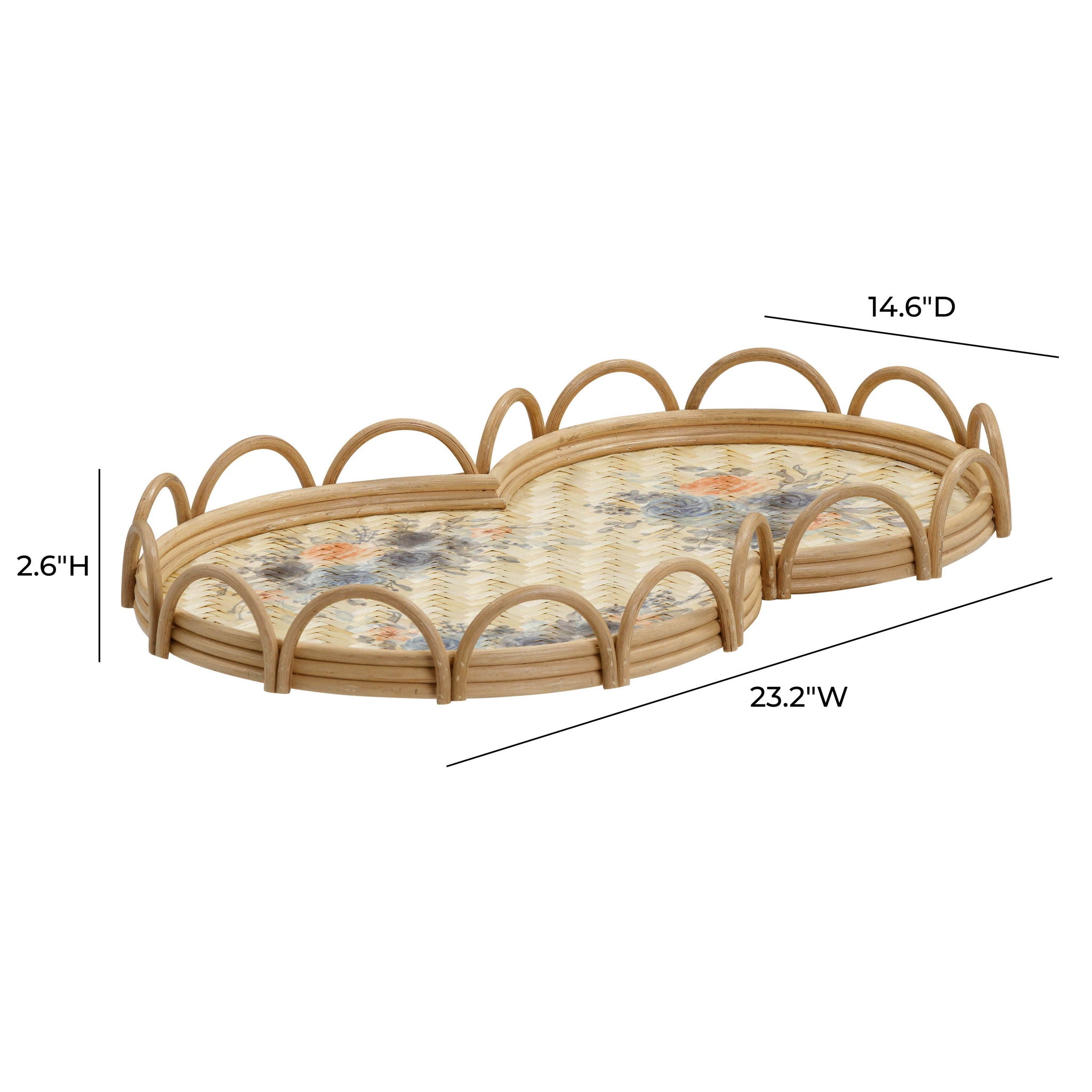 Corey - Figure Eight Bamboo Tray - Multi