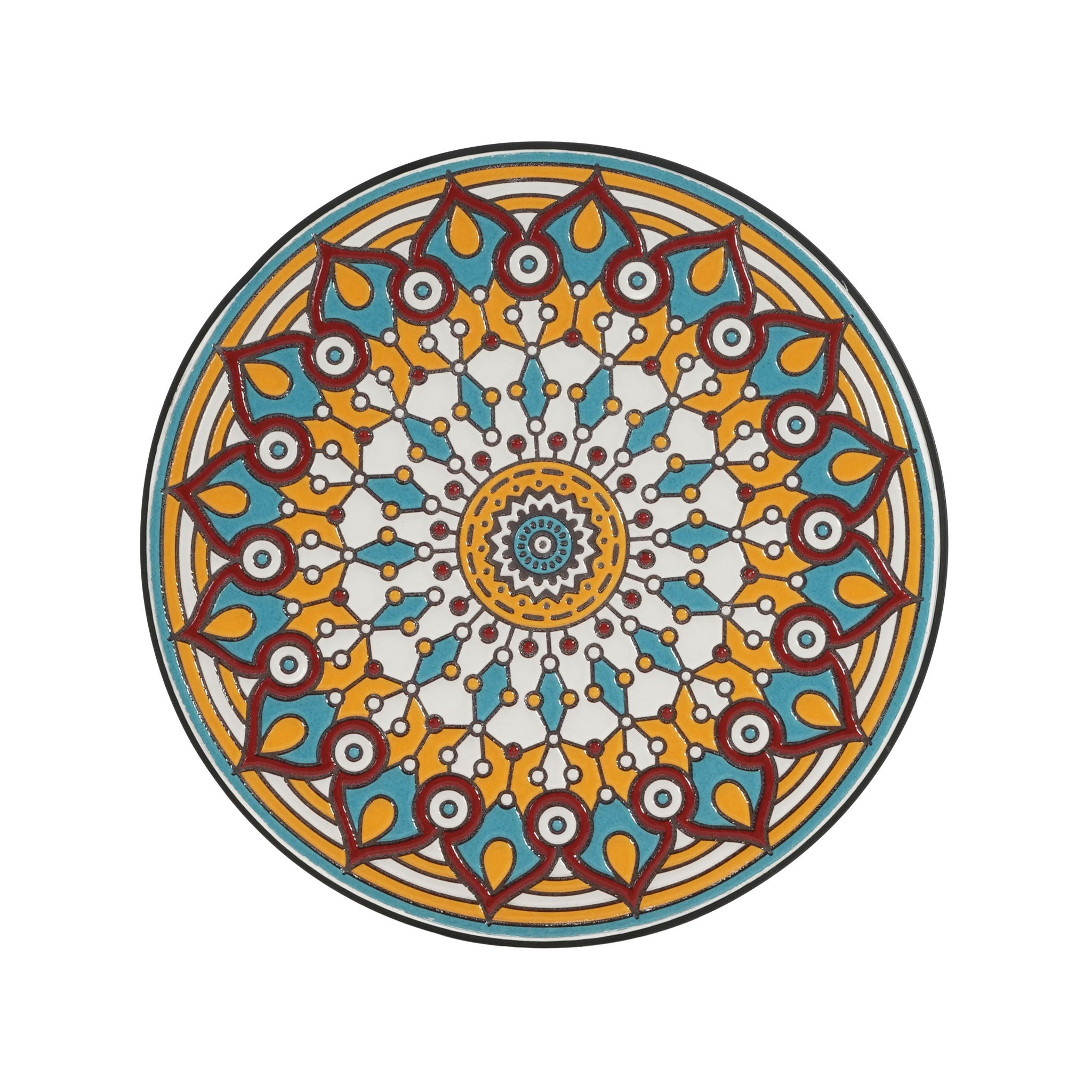 Colorful Outdoor Side Table With Ceramic Tile Top