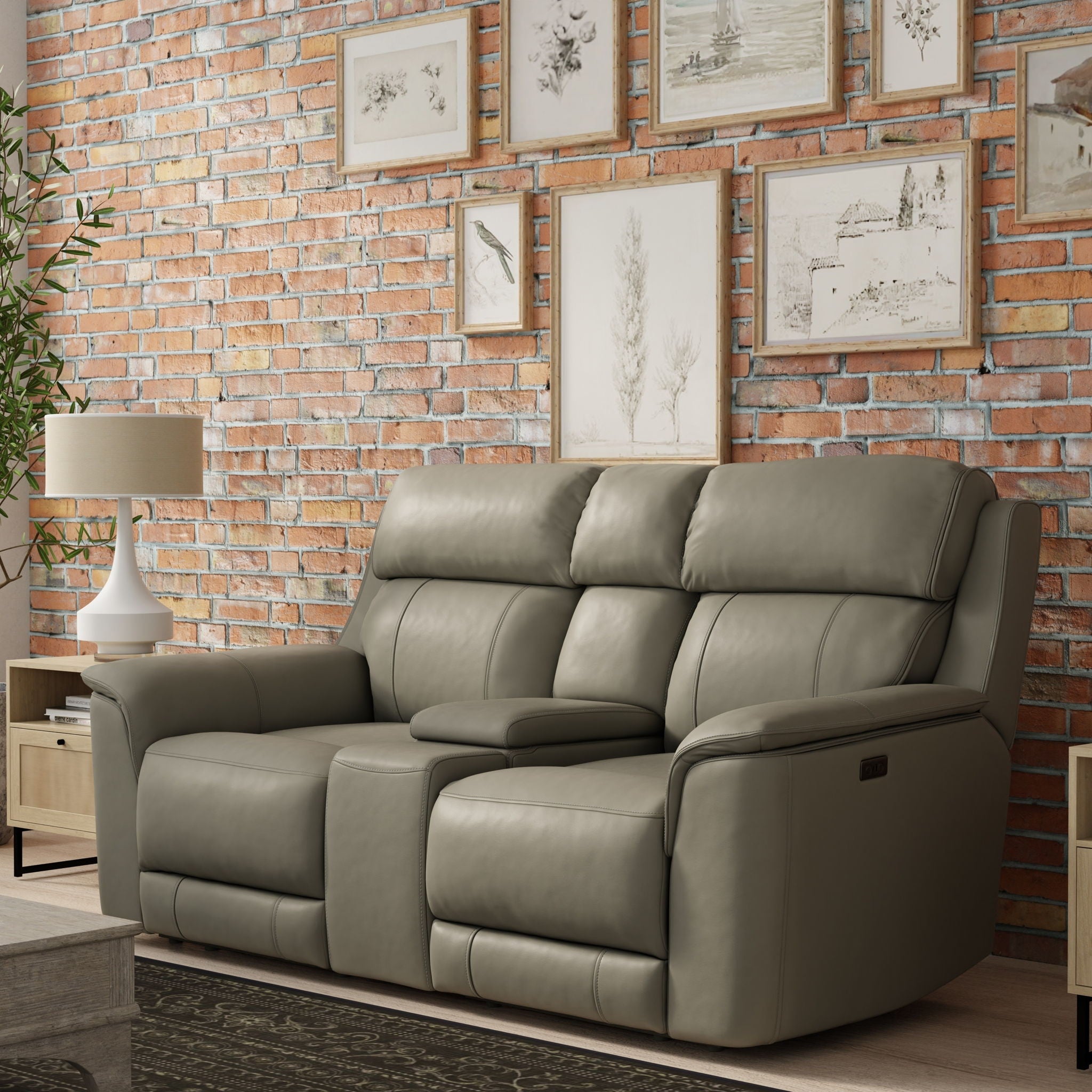 Oslo - Dual Power Reclining Loveseat With Console