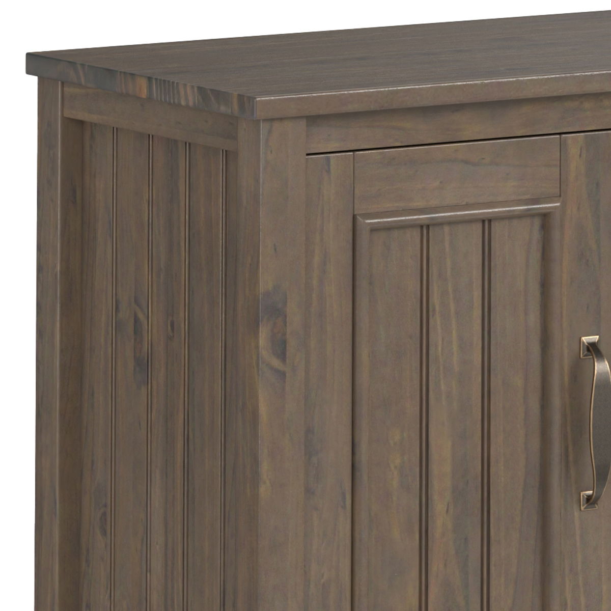 Lev - Handcrafted TV Media Stand - Smoky Brown - Best Buy Furniture