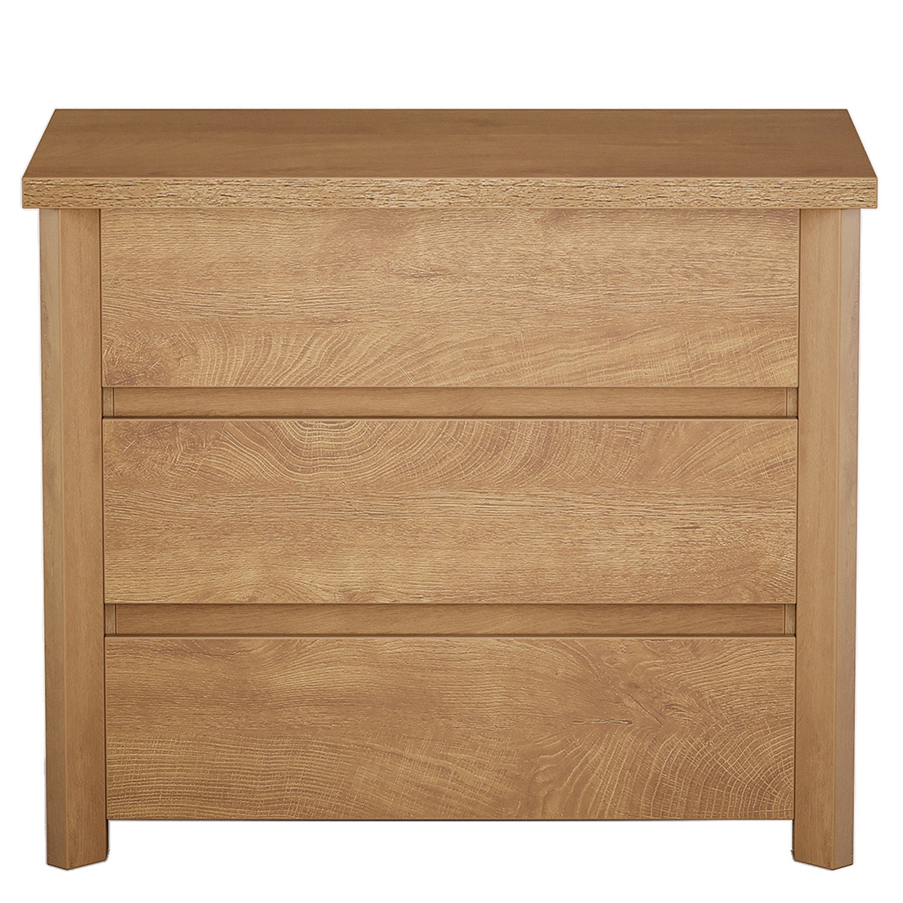 Nightstand With 3 Drawers, Bedside Table, Compact Storage - Brown