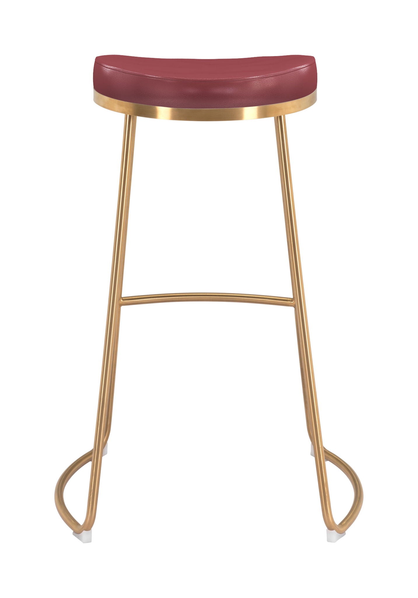 Bree - Barstool (Set of 2) - Burgundy & Gold