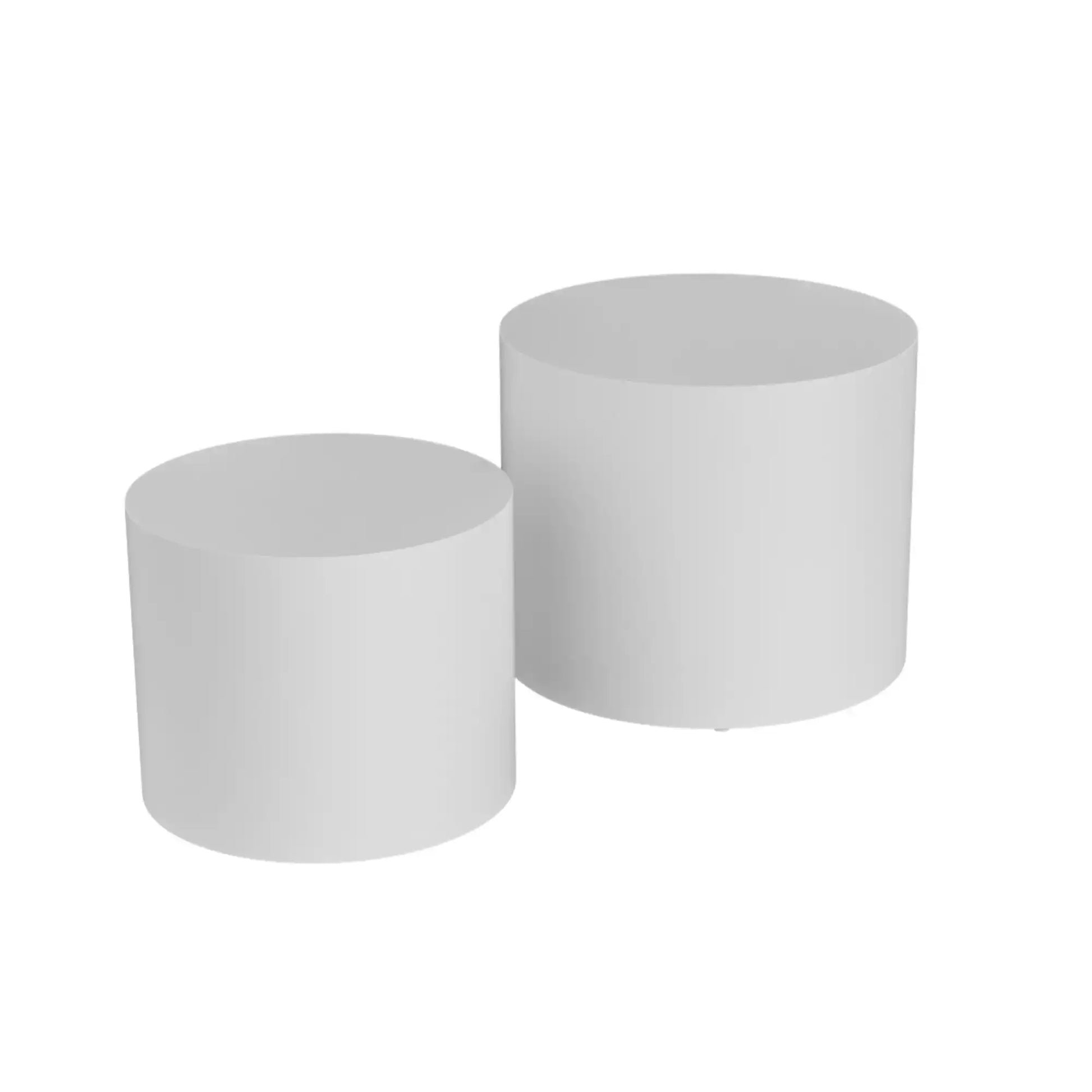 Kairo Modern Nesting Side Tables (Set of 2) White - Best Buy Furniture