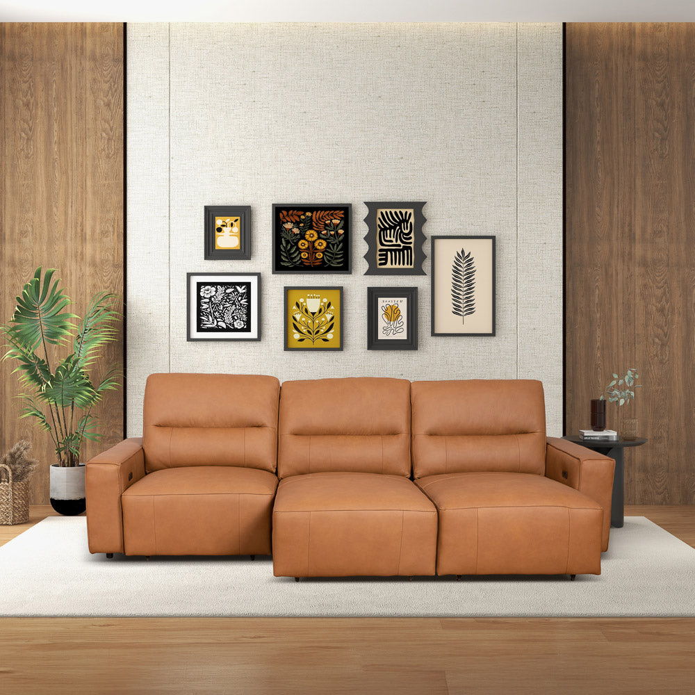 Grant - Triple Power Convertible Sofa - Cognac