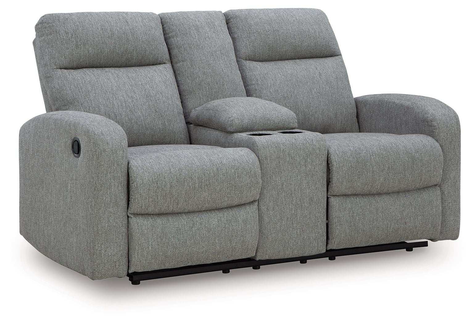 Gauntlet - Sterling - Double Recline Loveseat With Console