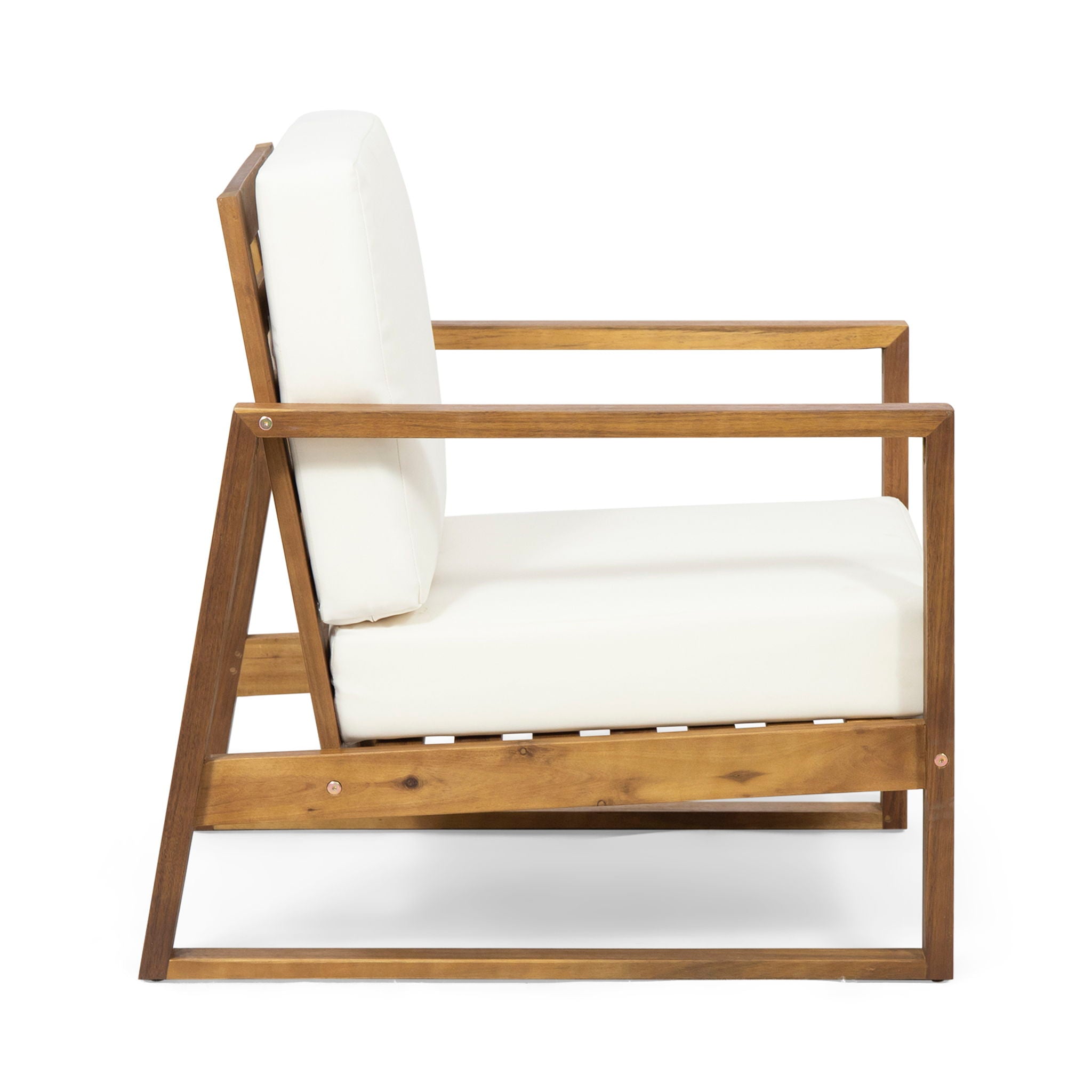 Nexusia - Outdoor Acacia Wood Club Chair With Slat Design