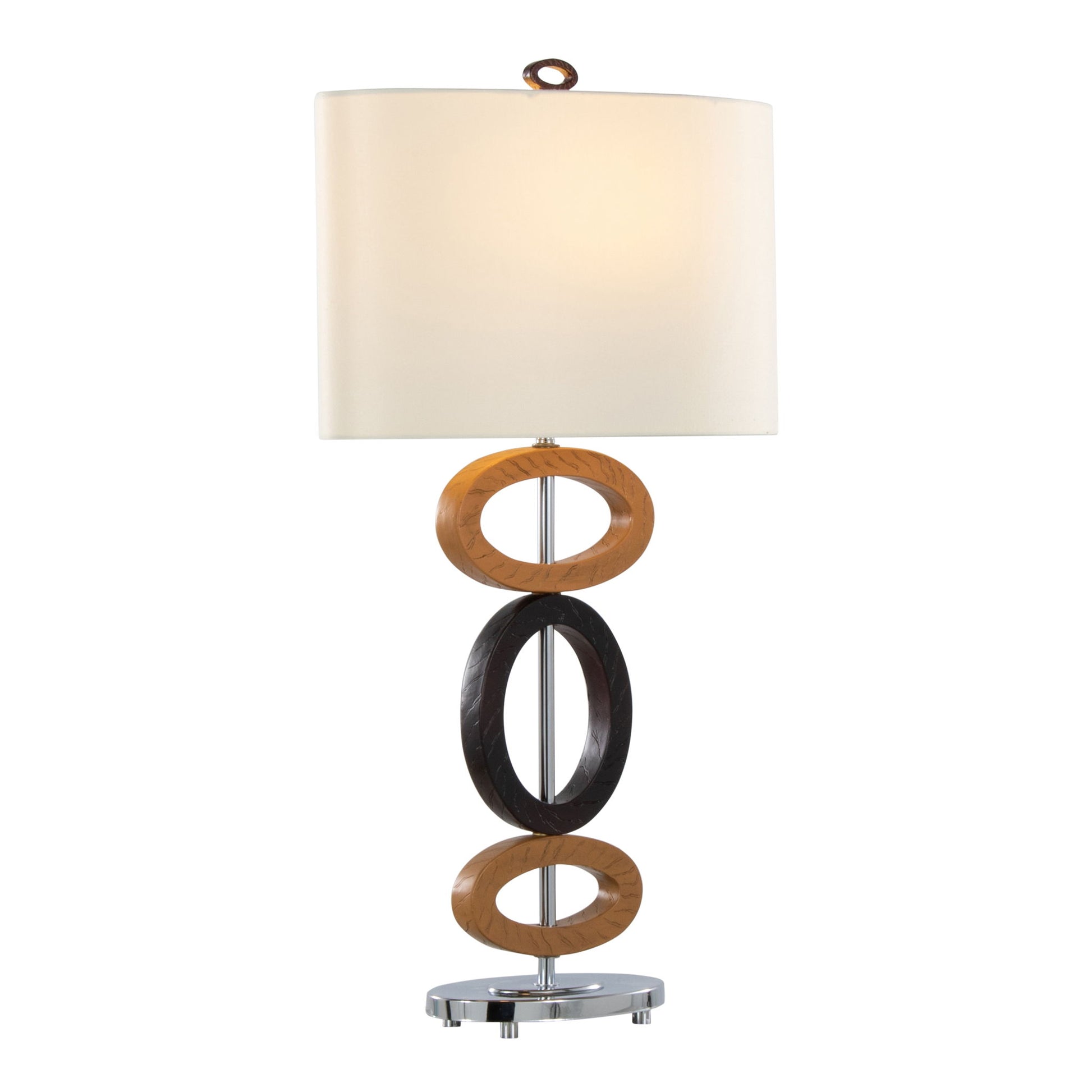 Hoops - Table Lamp (Set of 2) - Cedar / Bronze / White - Best Buy Furniture