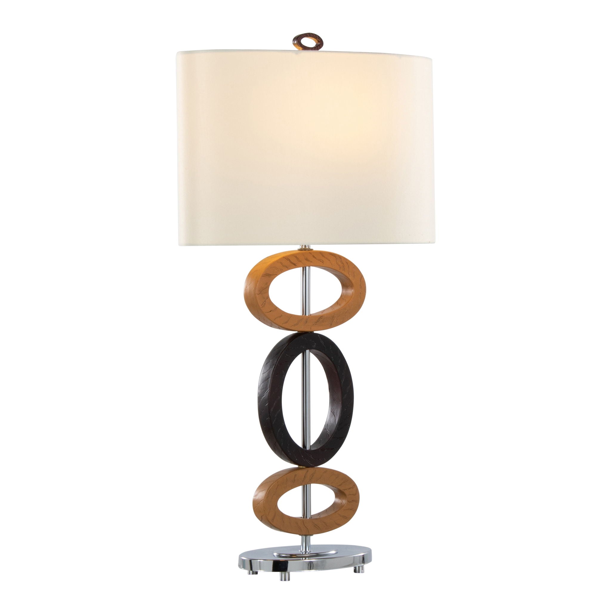 Hoops - Table Lamp (Set of 2) - Cedar / Bronze / White - Best Buy Furniture