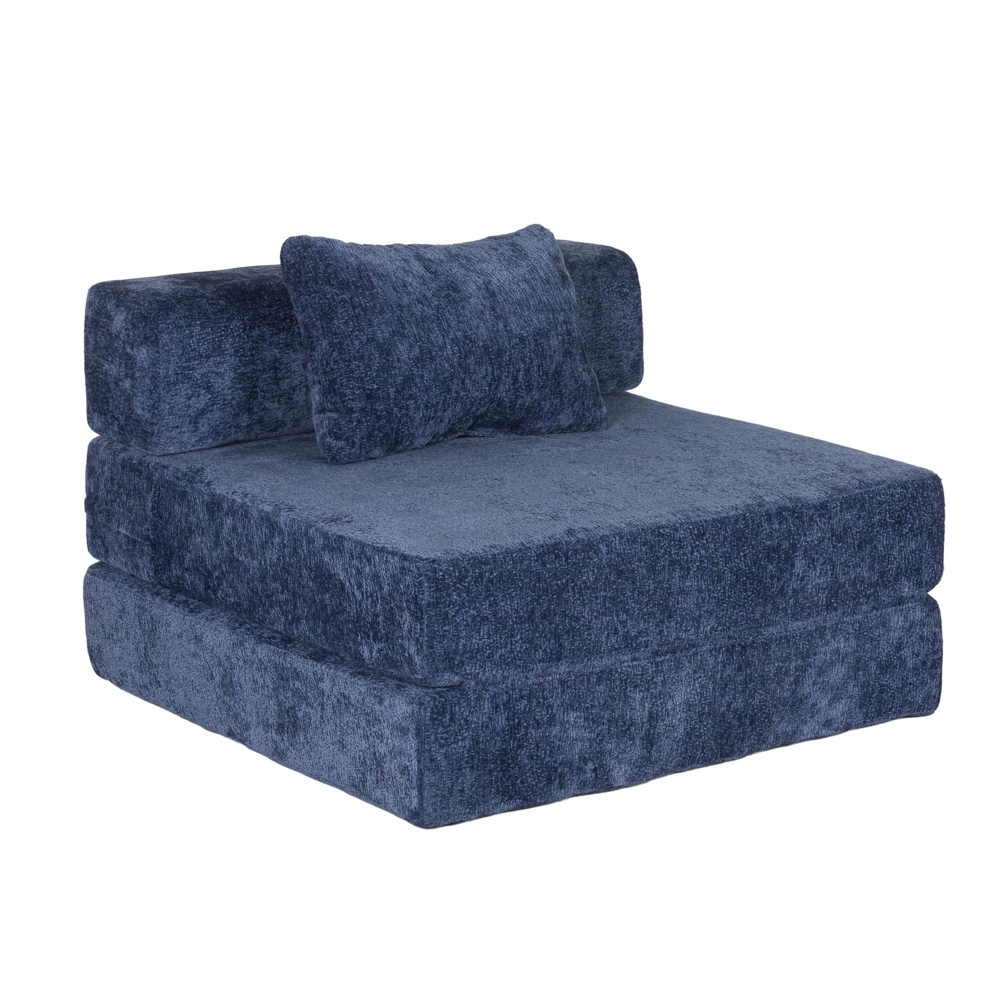 Convertible Floor Sofa Bed With Fixed Shape Frame For Living Room