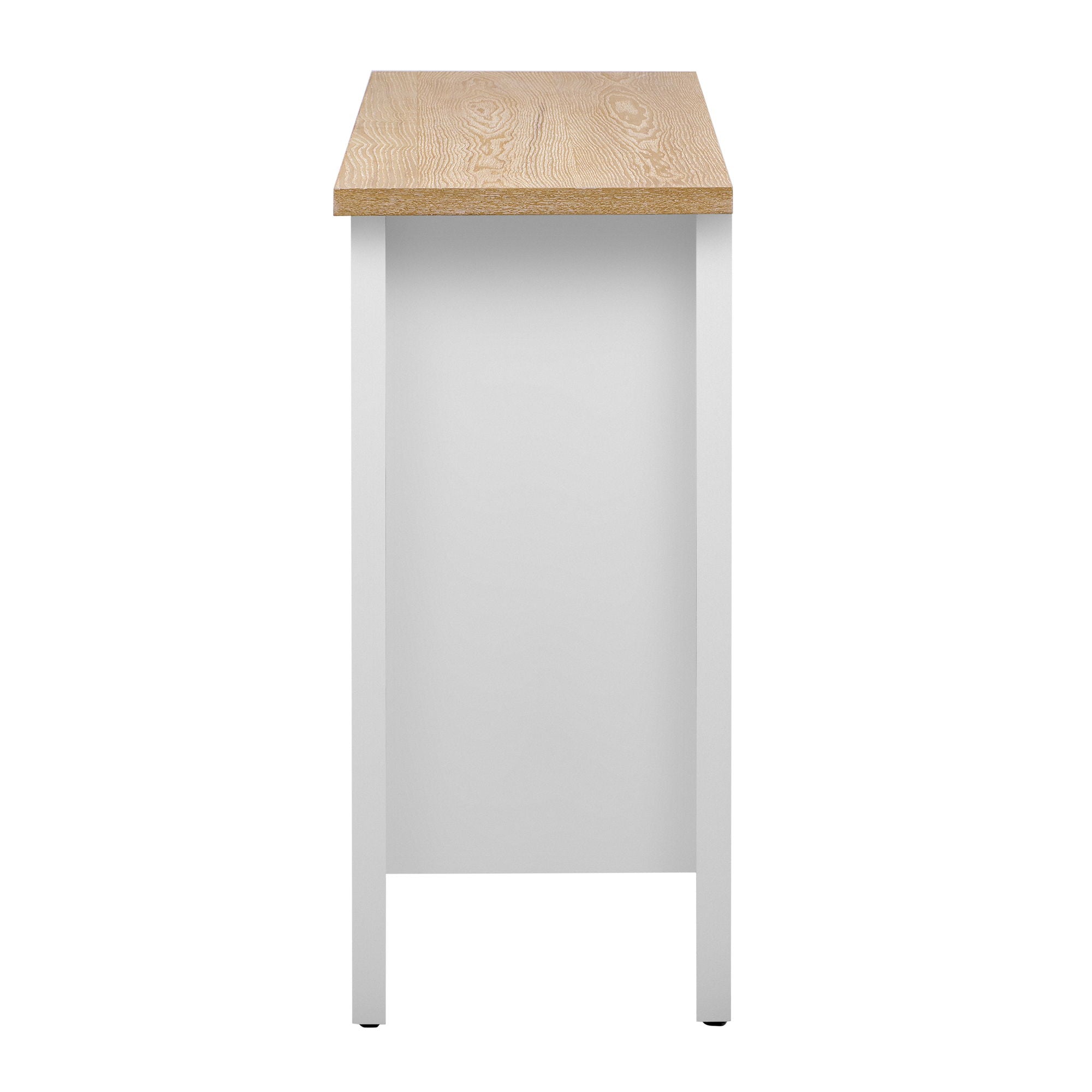 Retro TV Stand For TVs Up To 43", Entertainment Center Media Console Cabinet With 3 Spacious Cabinets, Glass Cabinet Doors And Anti-Tip Device For Living Room - White