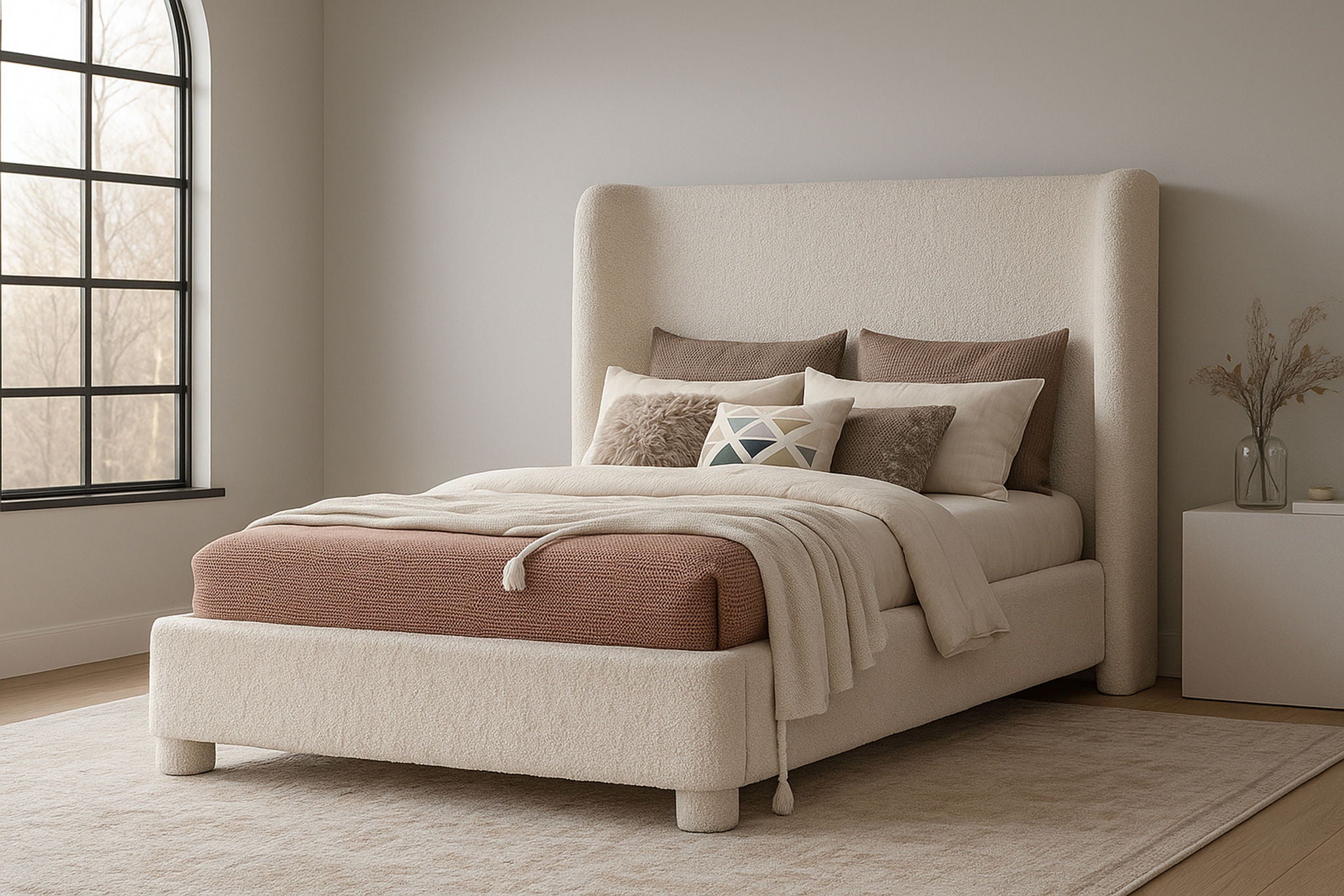 Penny - Boucle Fabric Bed