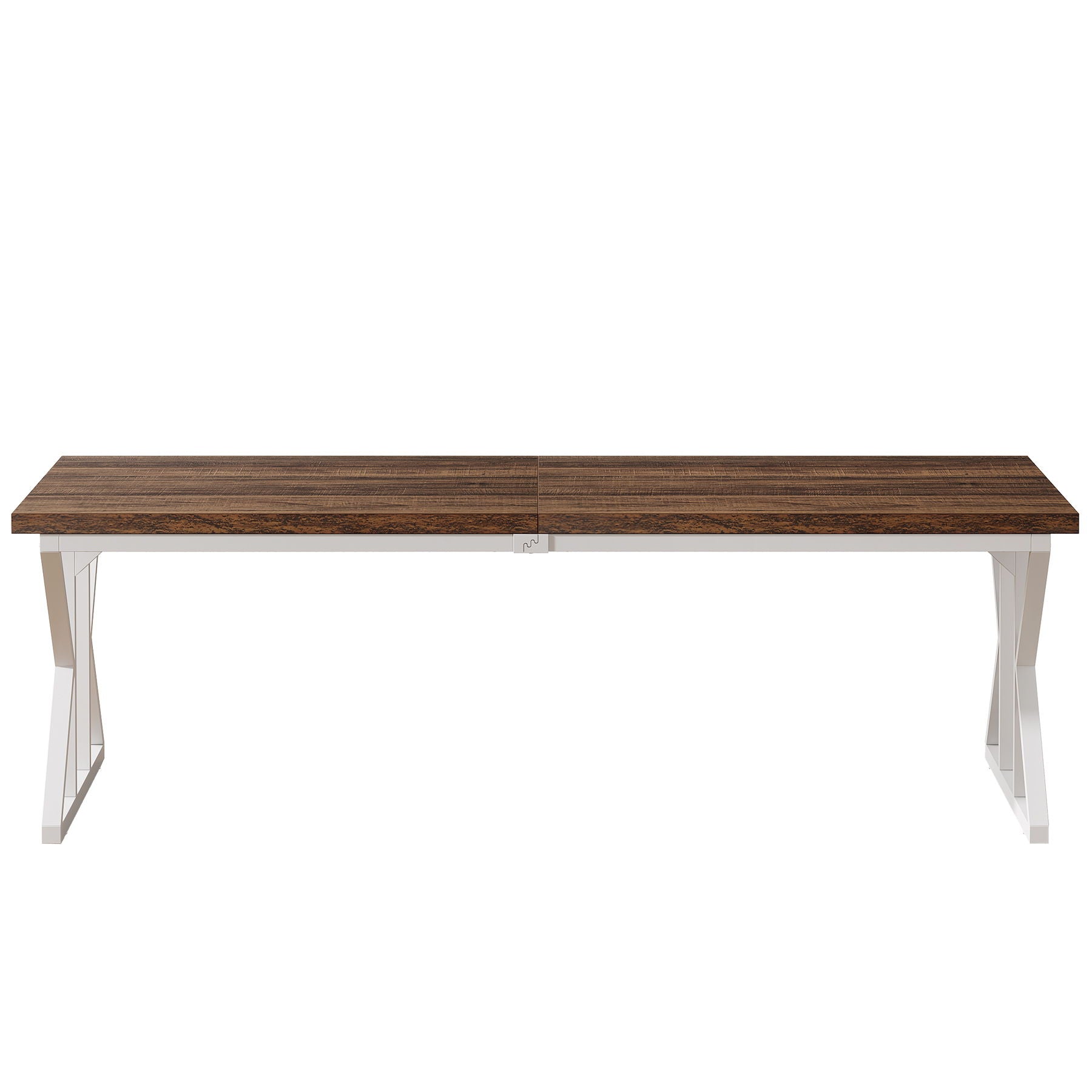 Rectangular Dining Table With X Trestle Metal Legs