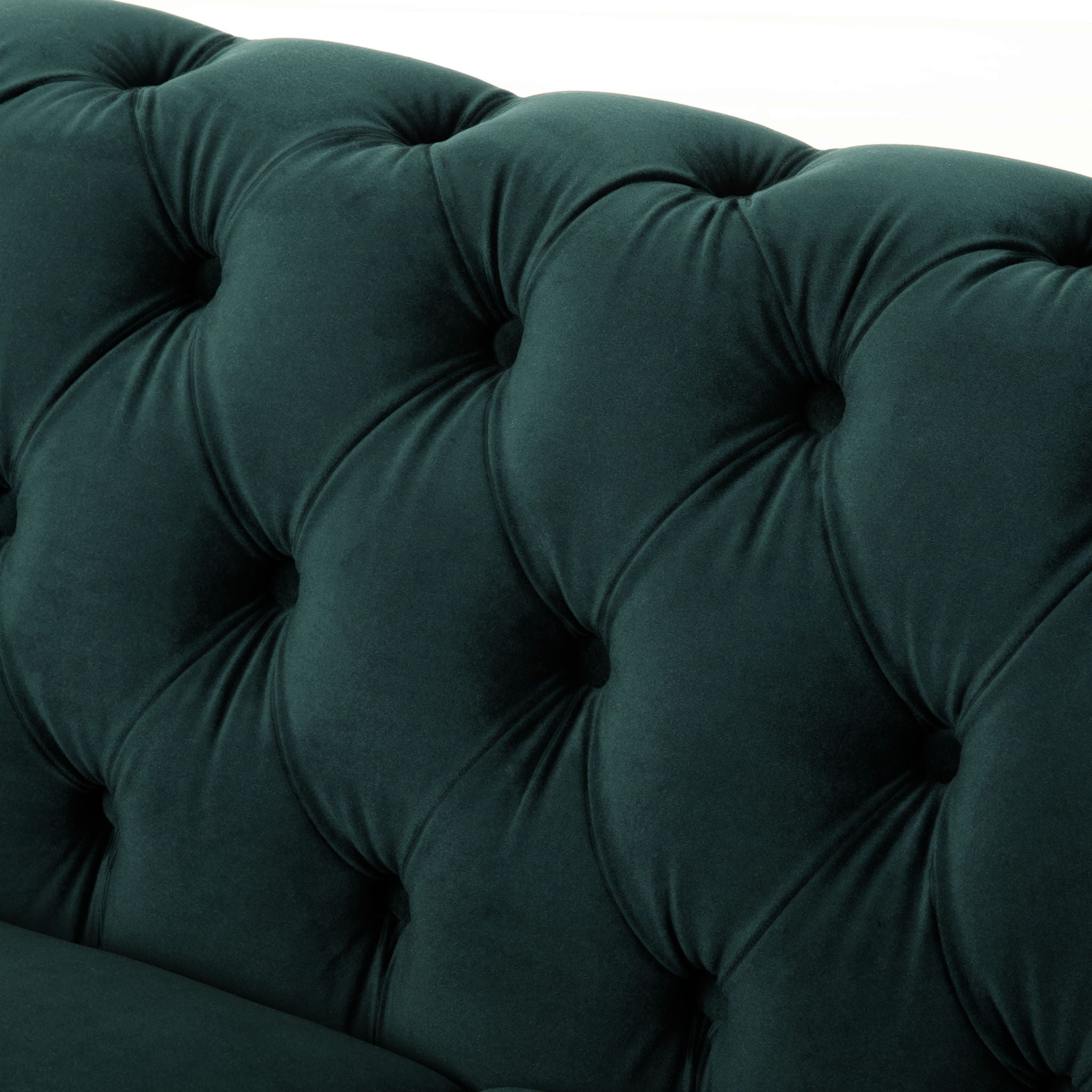 Chesterfield Velvet Loveseat Sofa, 2 Person Rolled Arm Upholstered Couch