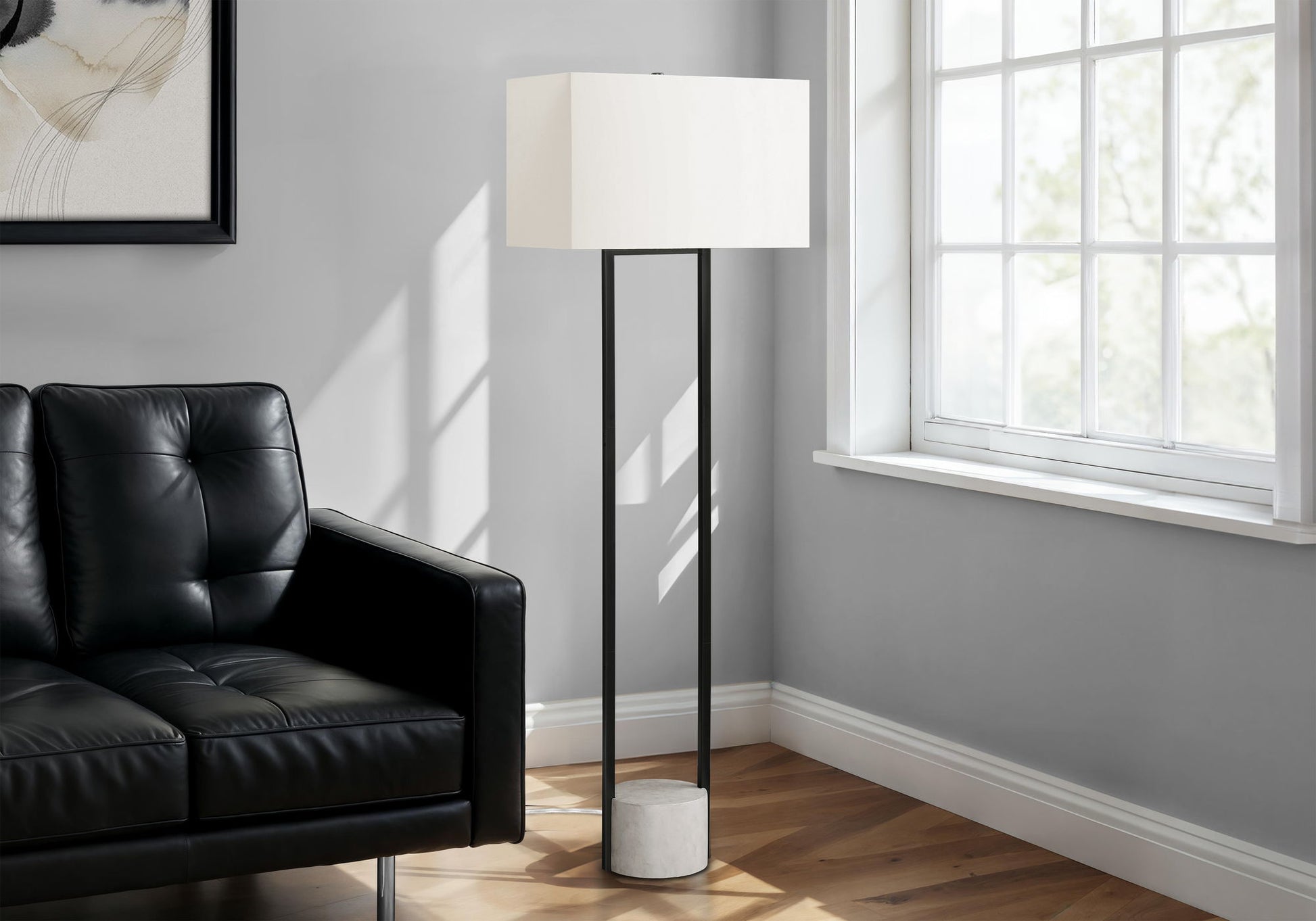 Lighting, Floor Lamp, Contemporary - Black / Beige - Best Buy Furniture