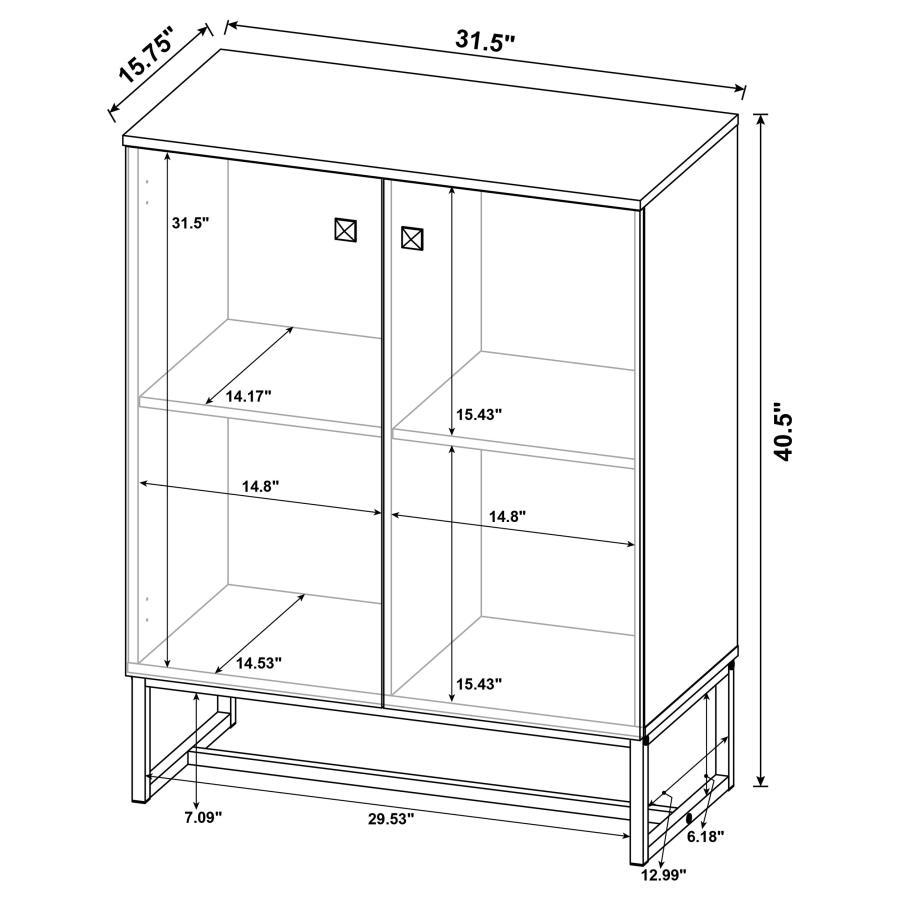 Carolyn - 2 Door Engineered Accent Wood Cabinet - Rustic Oak