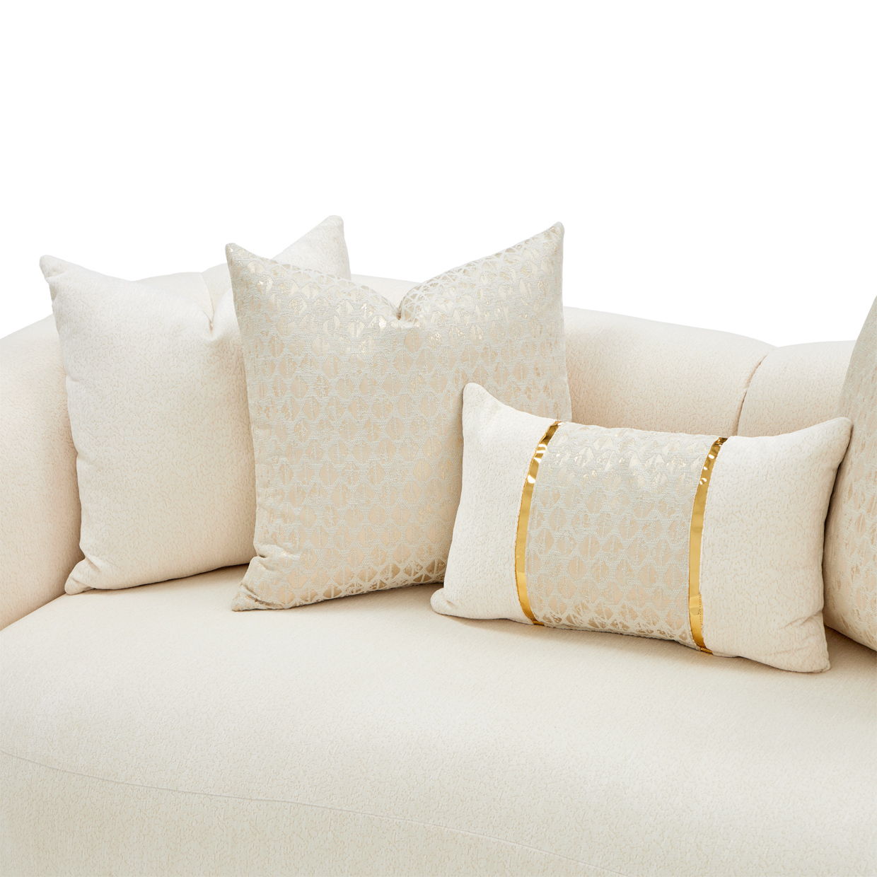 Sassani - Loveseat - Crepe / Gold