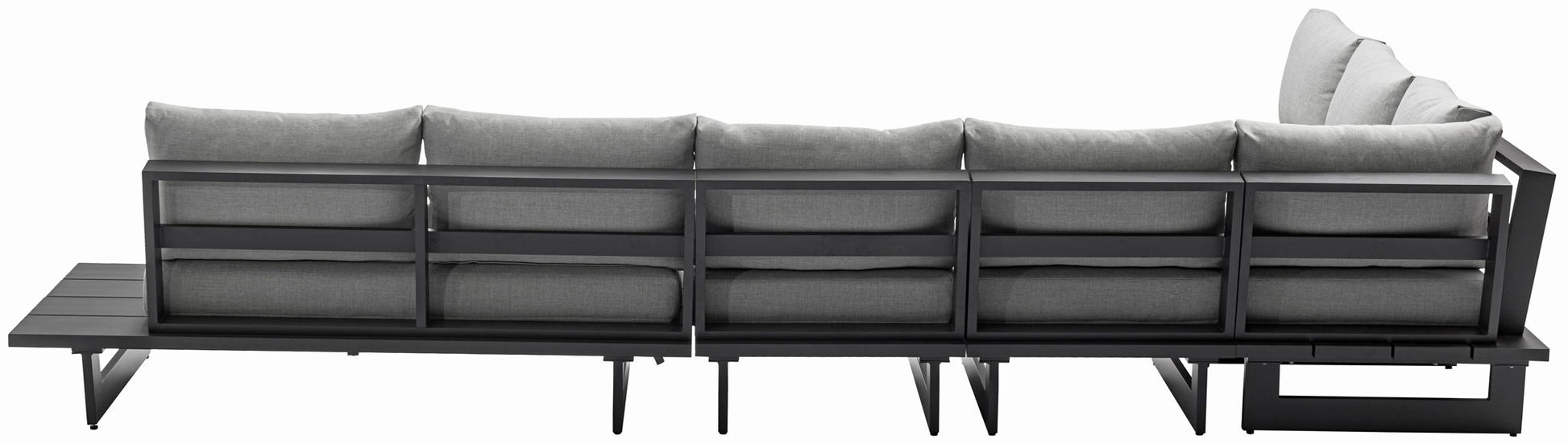 Maldives - 5 Piece Water Resistant Outdoor Patio Modular Sectional With Gray Base - Best Buy Furniture