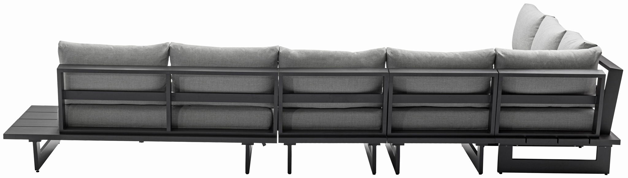 Maldives - 5 Piece Water Resistant Outdoor Patio Modular Sectional With Gray Base - Best Buy Furniture