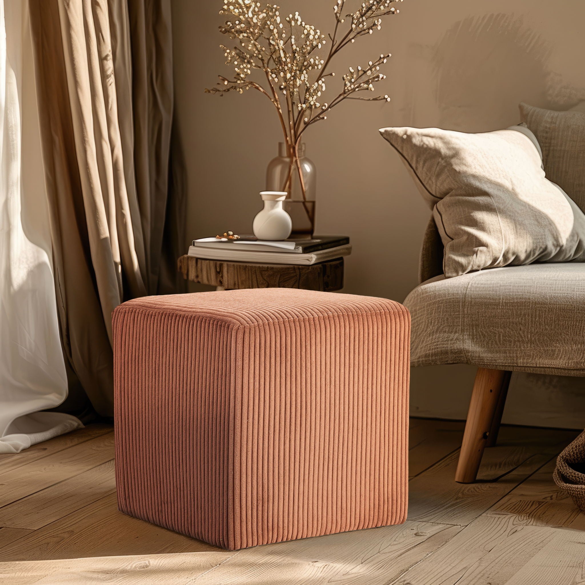 Roy - Microsuede Ottoman / Stool