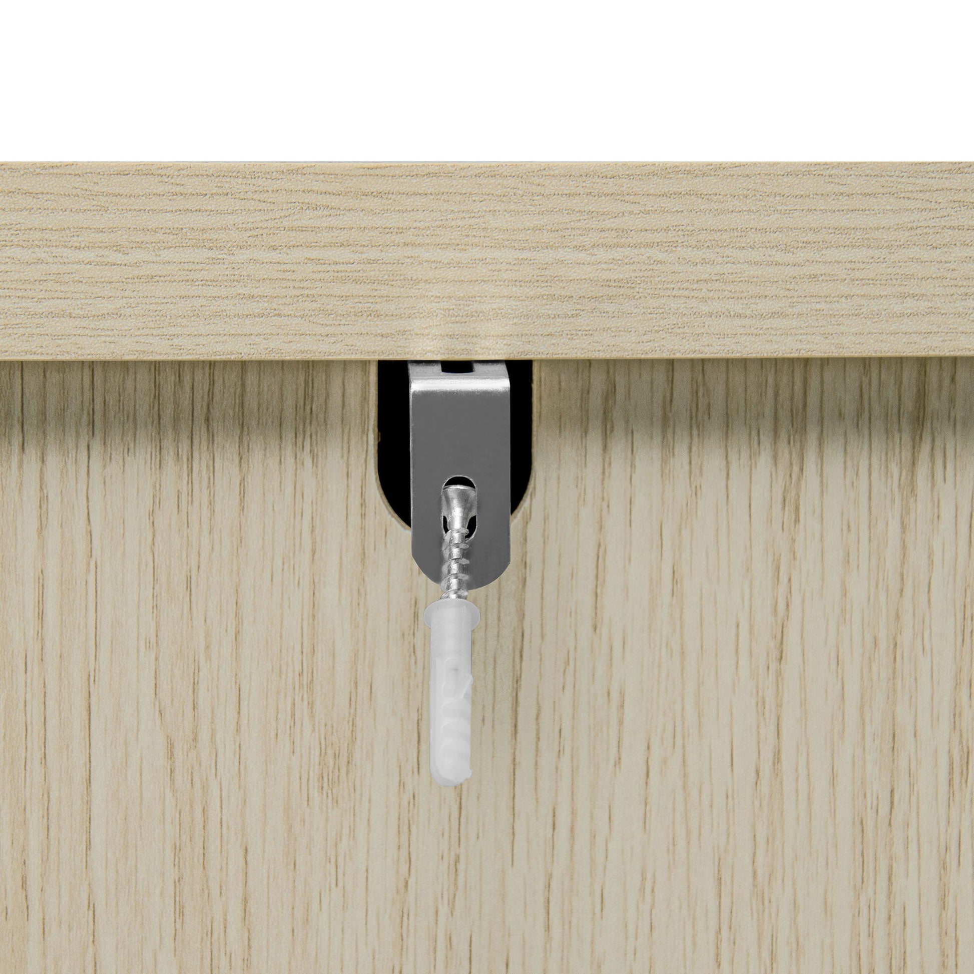 3 Drawer Buffet Sideboard With Adjustable Shelves, Storage Cabinet With Natural Seaweed Decor Doors For Living Room Kitchen Entryway - Natural - Best Buy Furniture