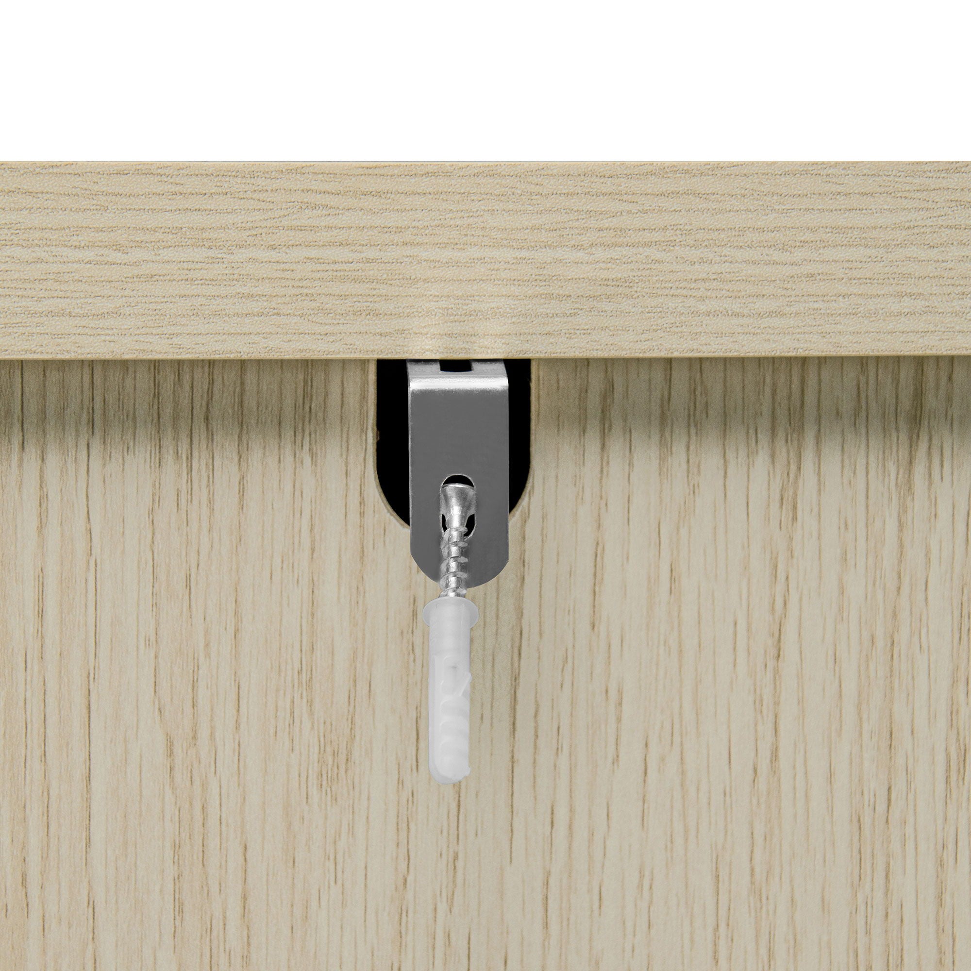 3 Drawer Buffet Sideboard With Adjustable Shelves, Storage Cabinet With Natural Seaweed Decor Doors For Living Room Kitchen Entryway - Natural - Best Buy Furniture