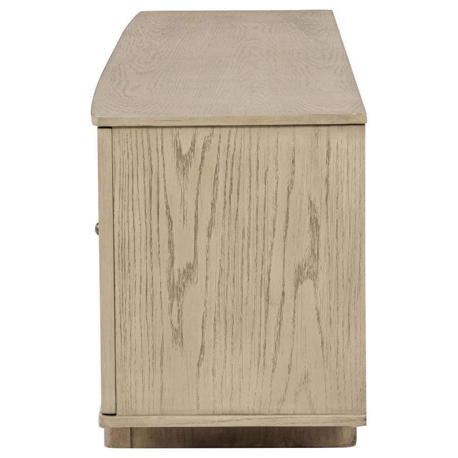 Kailani - 79" 4-door Cane TV Stand Media Console - Beige Oak