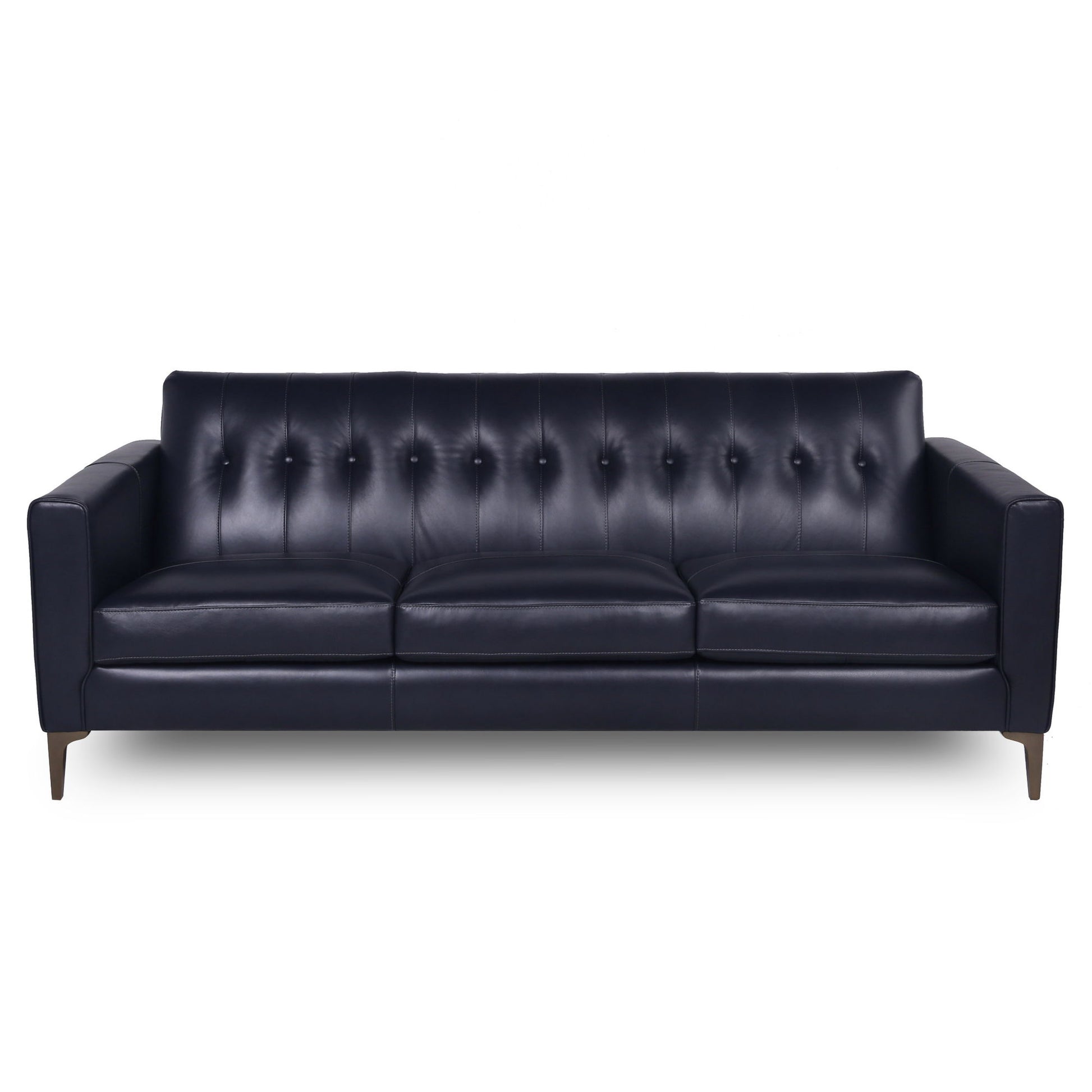Mid-Century Tufted Leather Sofa - Best Buy Furniture