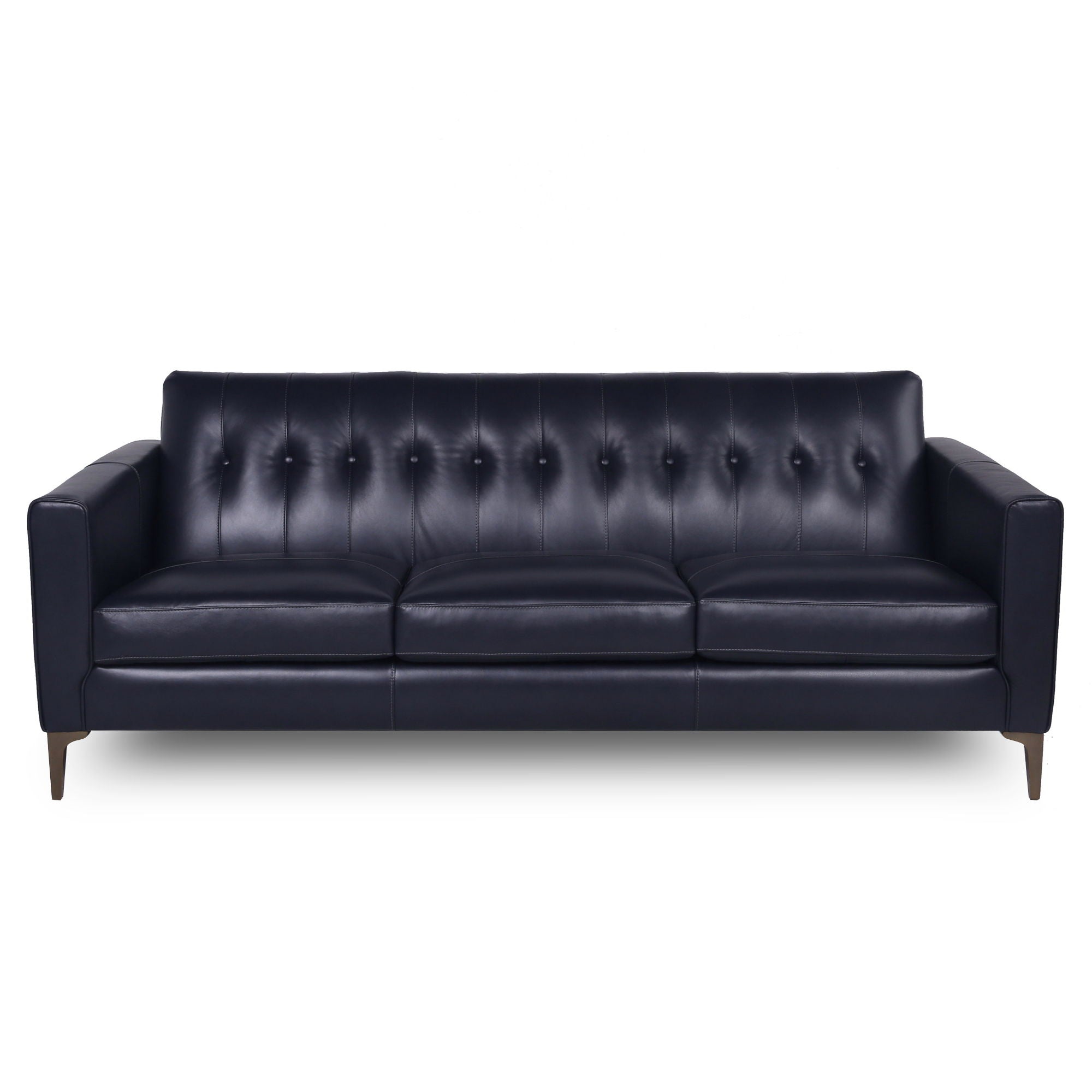 Mid-Century Tufted Leather Sofa - Best Buy Furniture