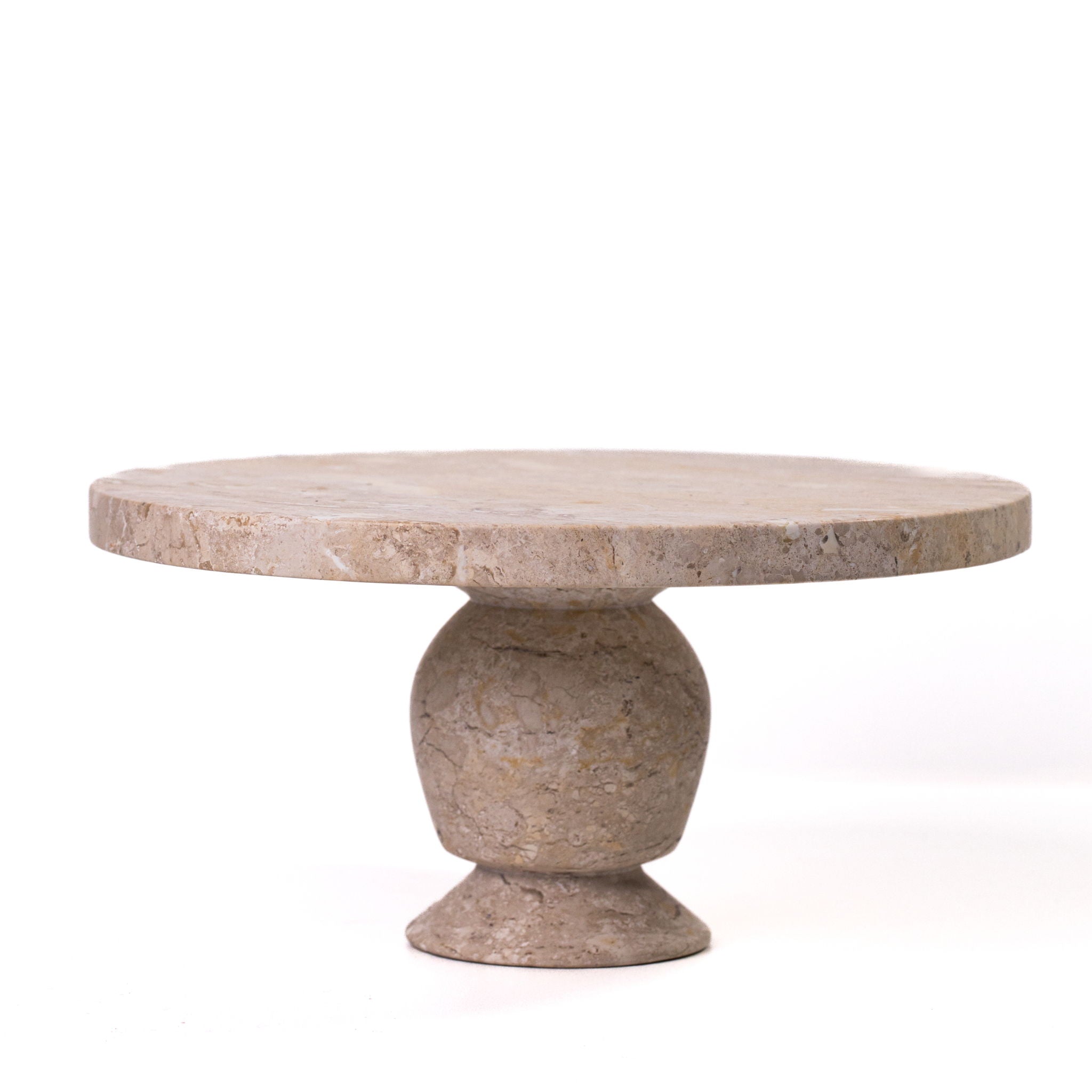 Natural Cake Stand - Travertine