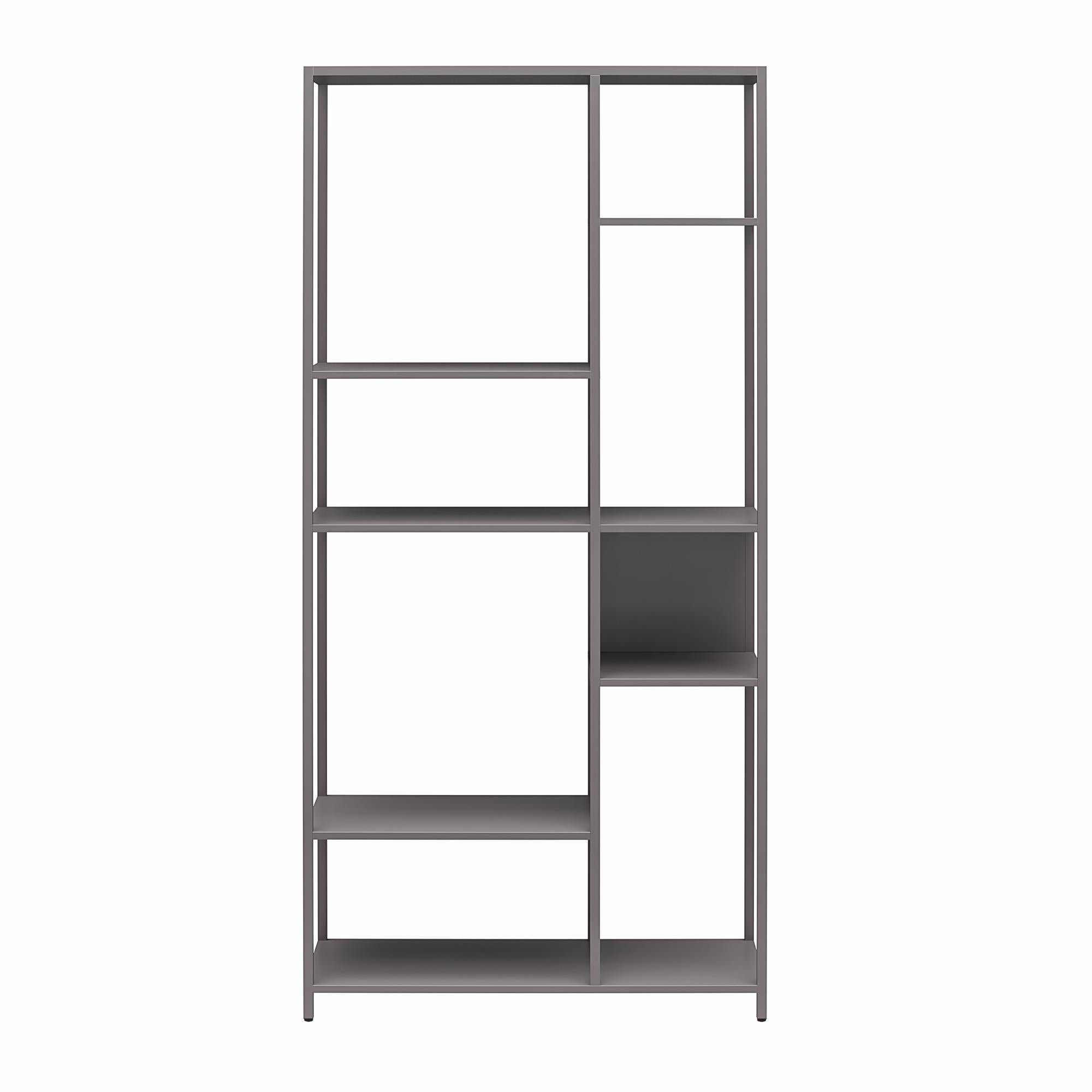 Mission District - Bookcase Room Divider With 6 Shelves - Gray