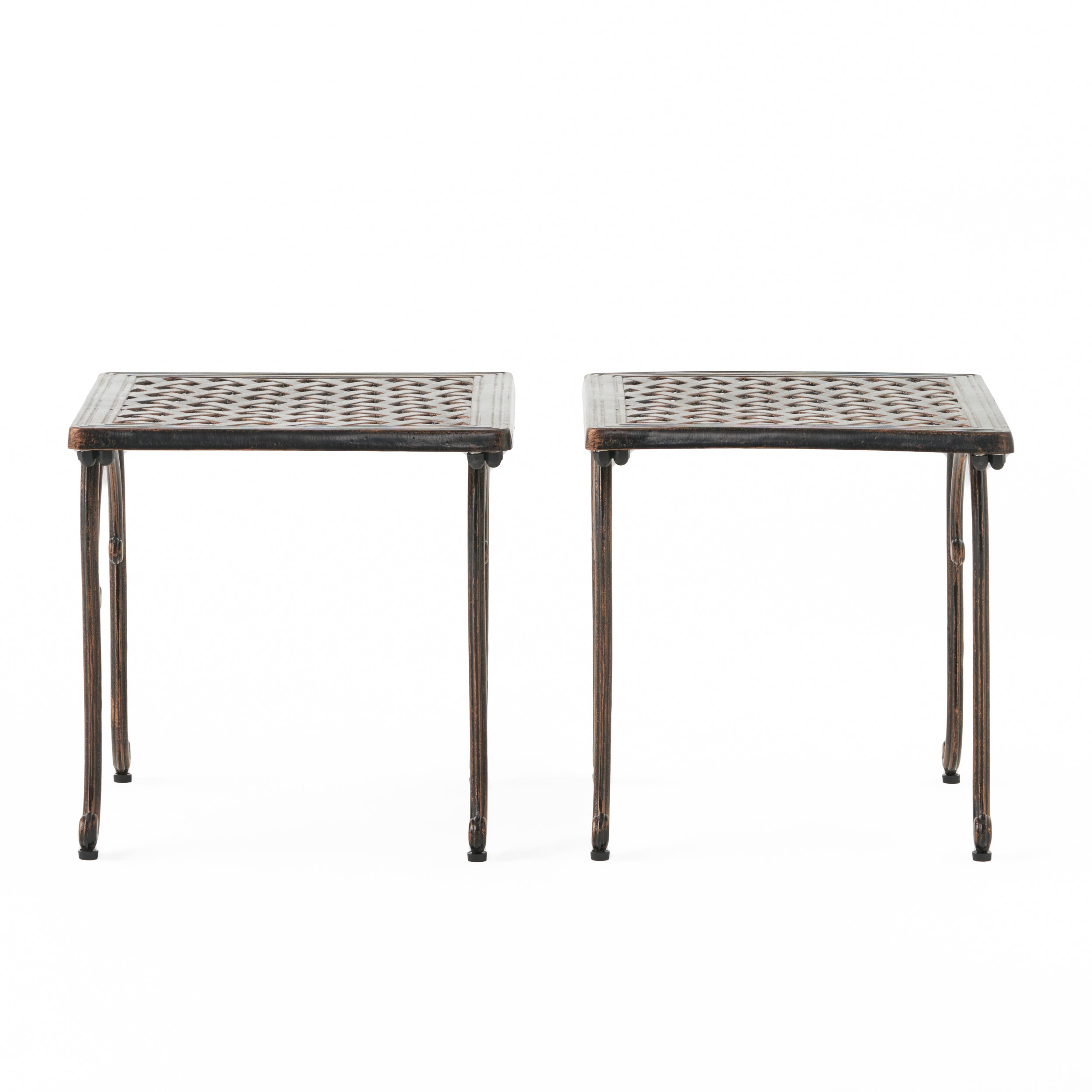 Laughlin cast iron end table (set of 2)