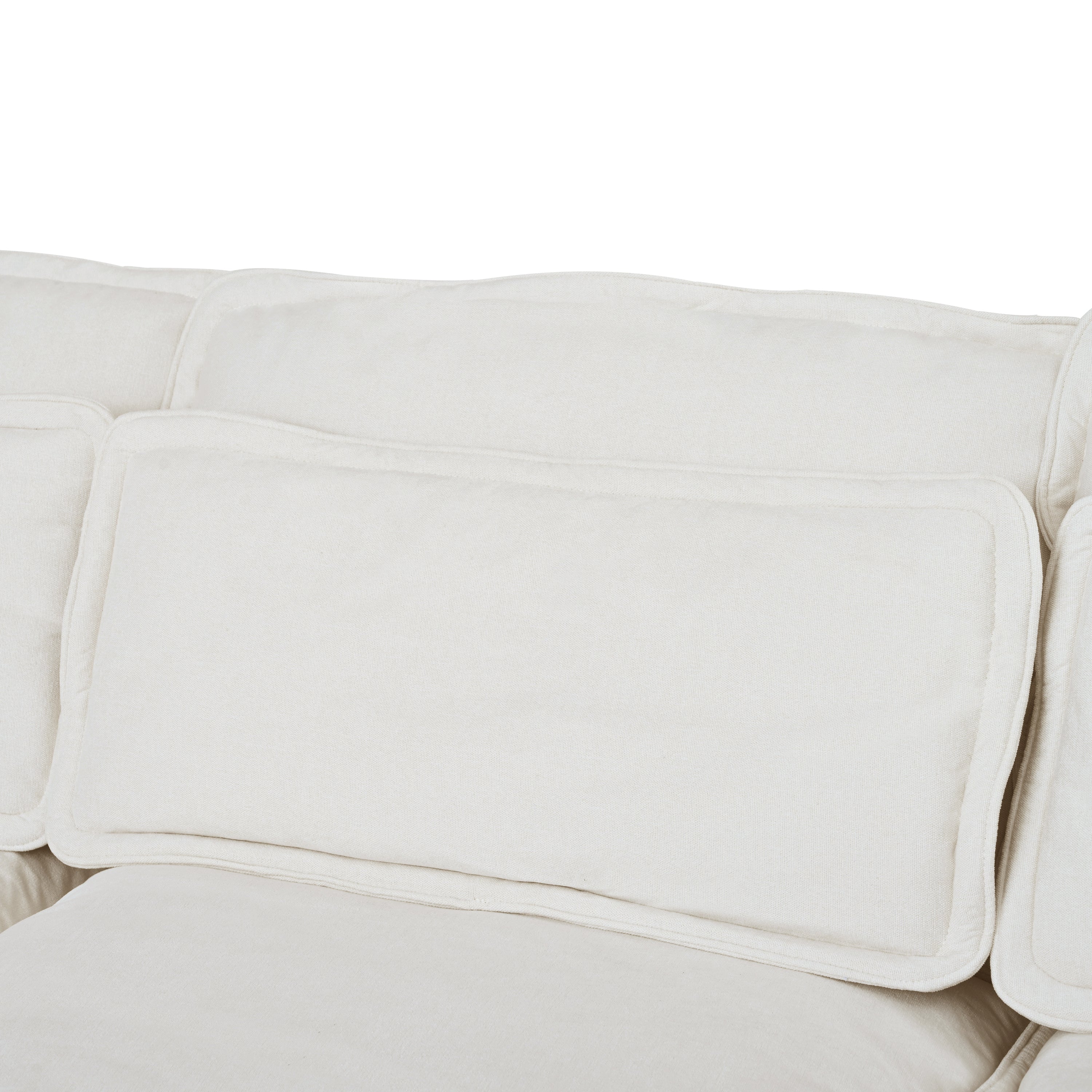 Double-Layer Cushion Modular Sofa 4-Seater with Storage Function