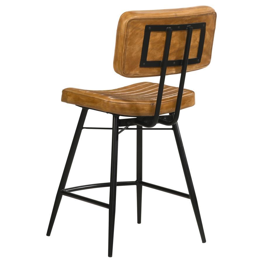 Partridge - Leather Counter Chair (Set of 2) - Best Buy Furniture