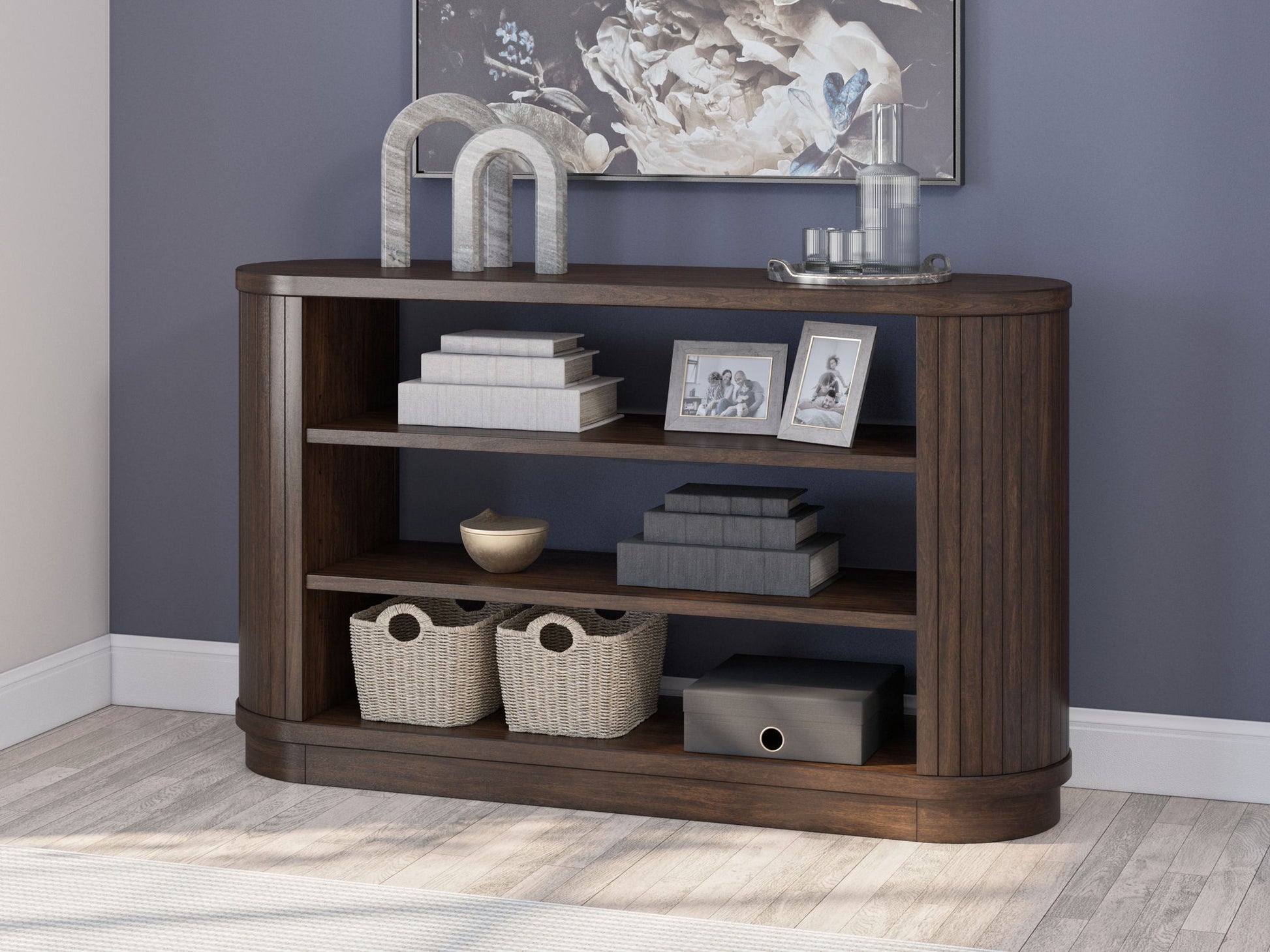 Korestone - 3 Pc. - Home Office Desk, Chair, Credenza - Warm Brown - Best Buy Furniture