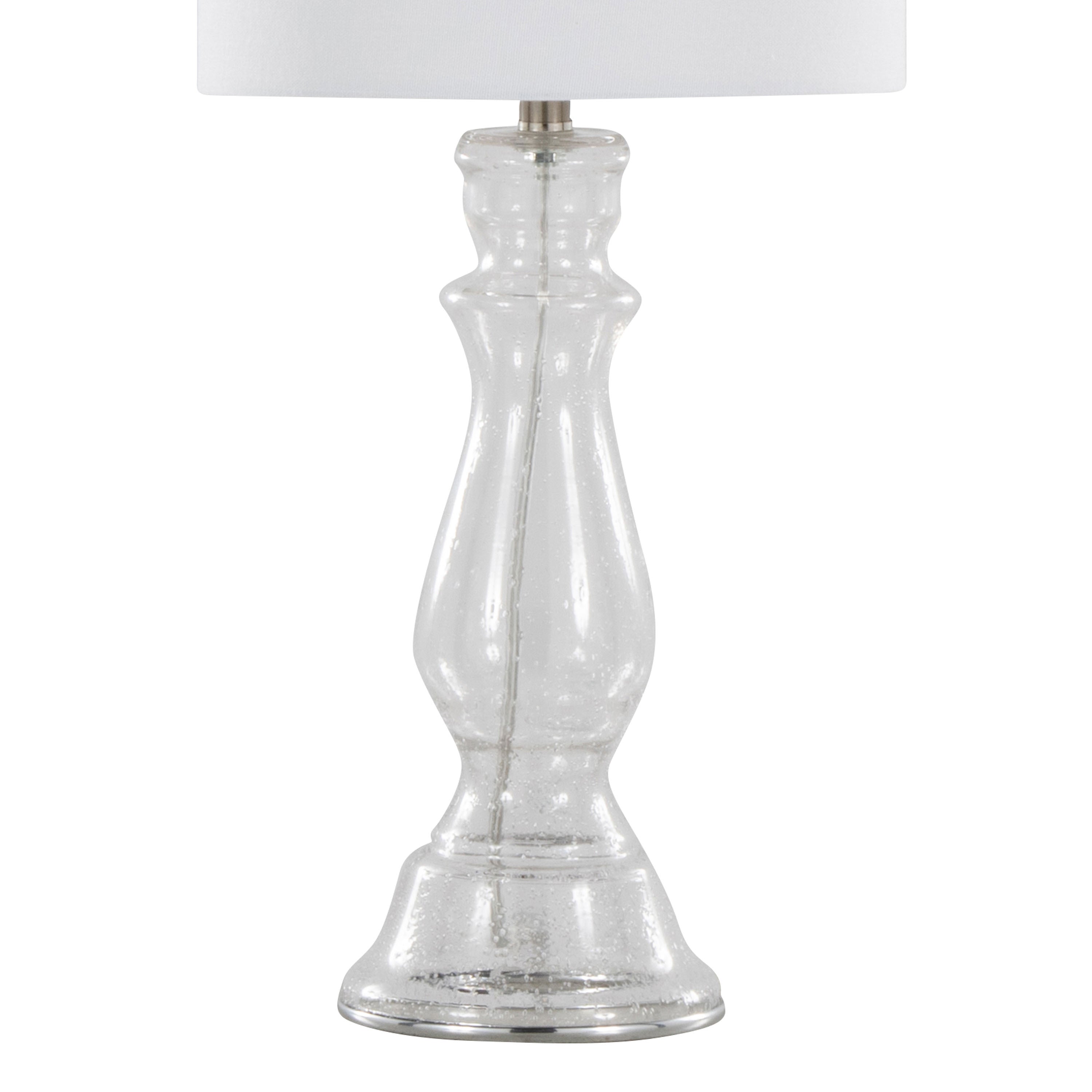 Bishop 24" Contemporary Glass Table Lamp Set of 2