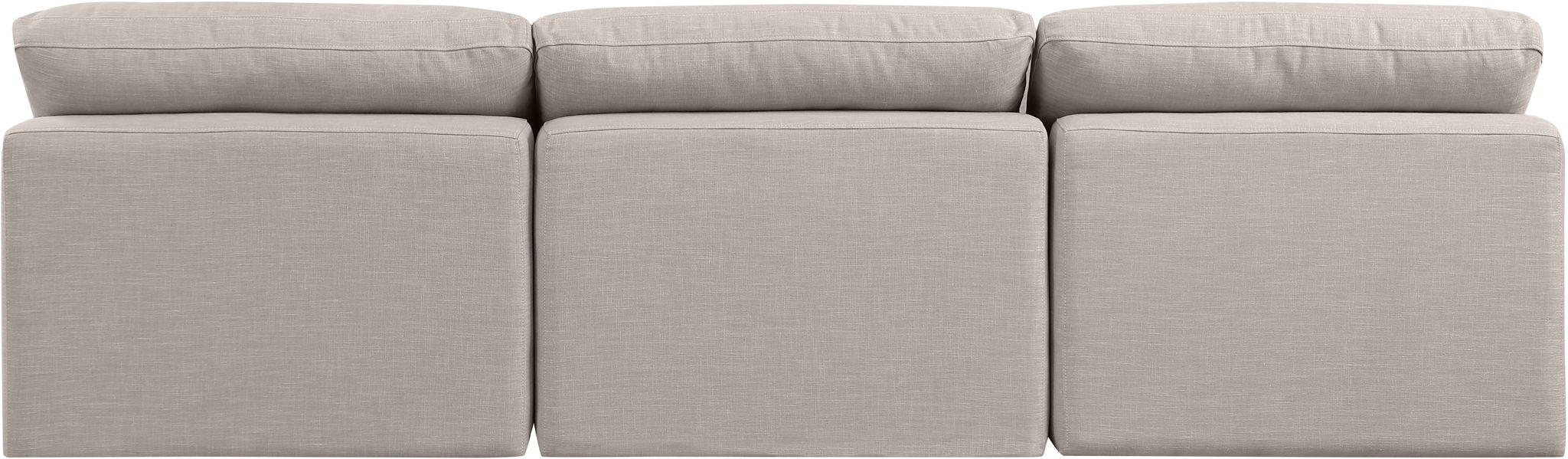 Indulge - Linen 3 Seat Modular Armless Sofa