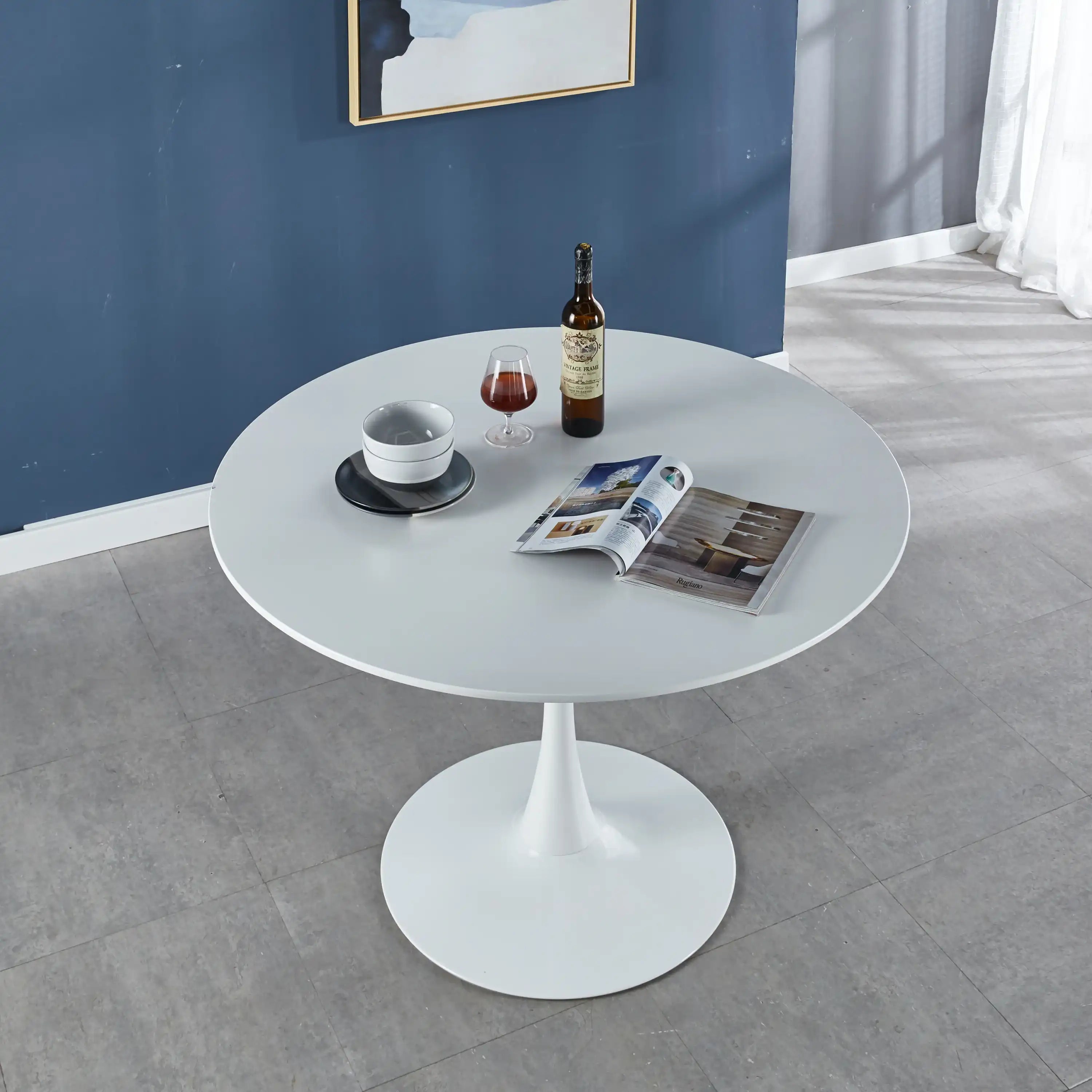 Delara Modern White Tulip Dining Table