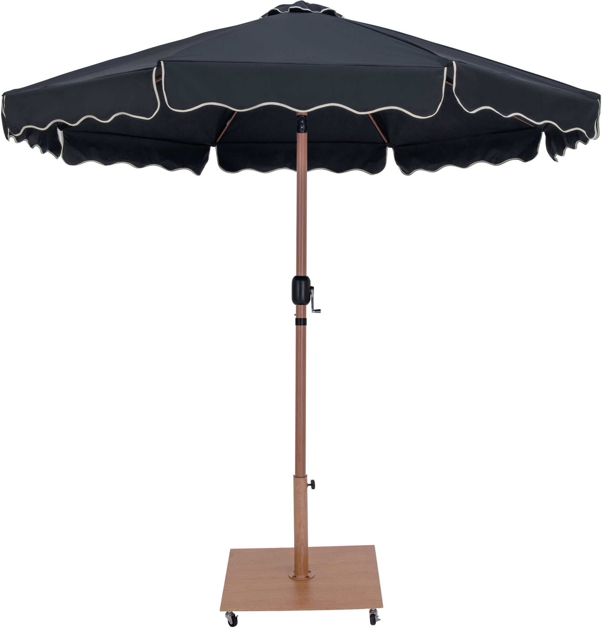 Amalfi - Aluminum Patio Umbrella - Light Brown Base / Light Brown Pole